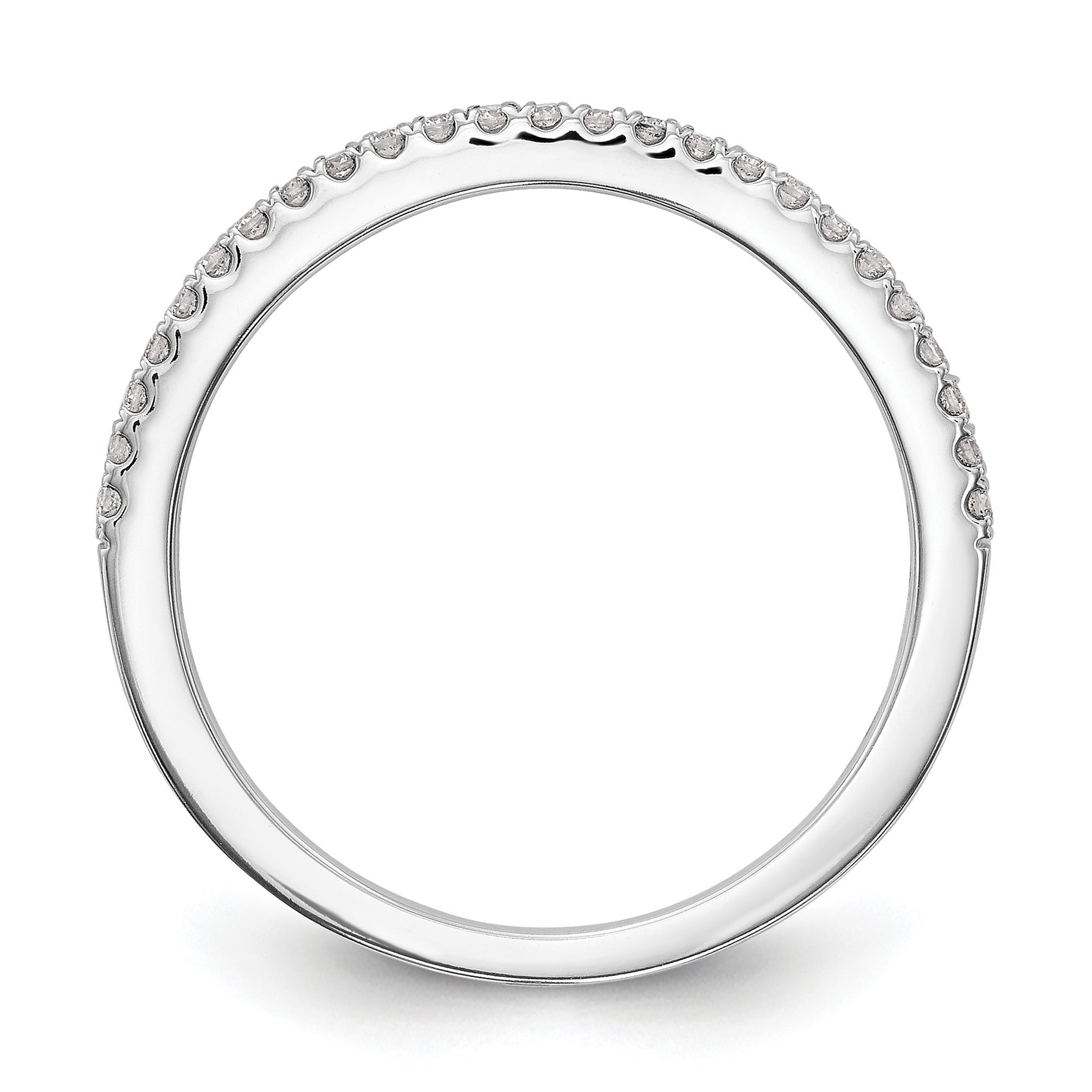 14k White Gold Lab Grown Diamond Set of Two Eternity Wedding Band 0.25 Ct