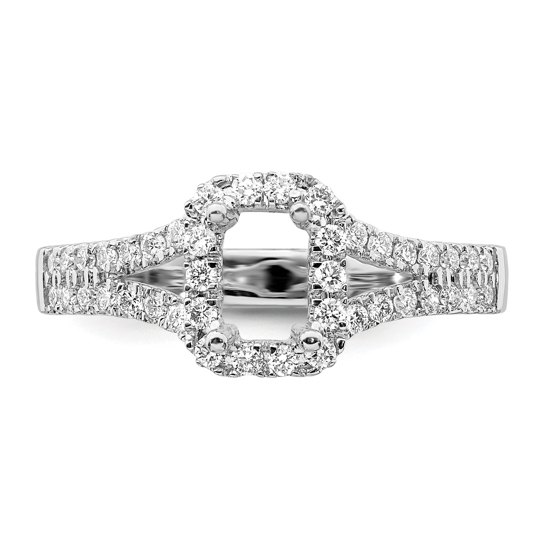 Lab Grown Emerald-Cut Diamond Halo Engagement Rings