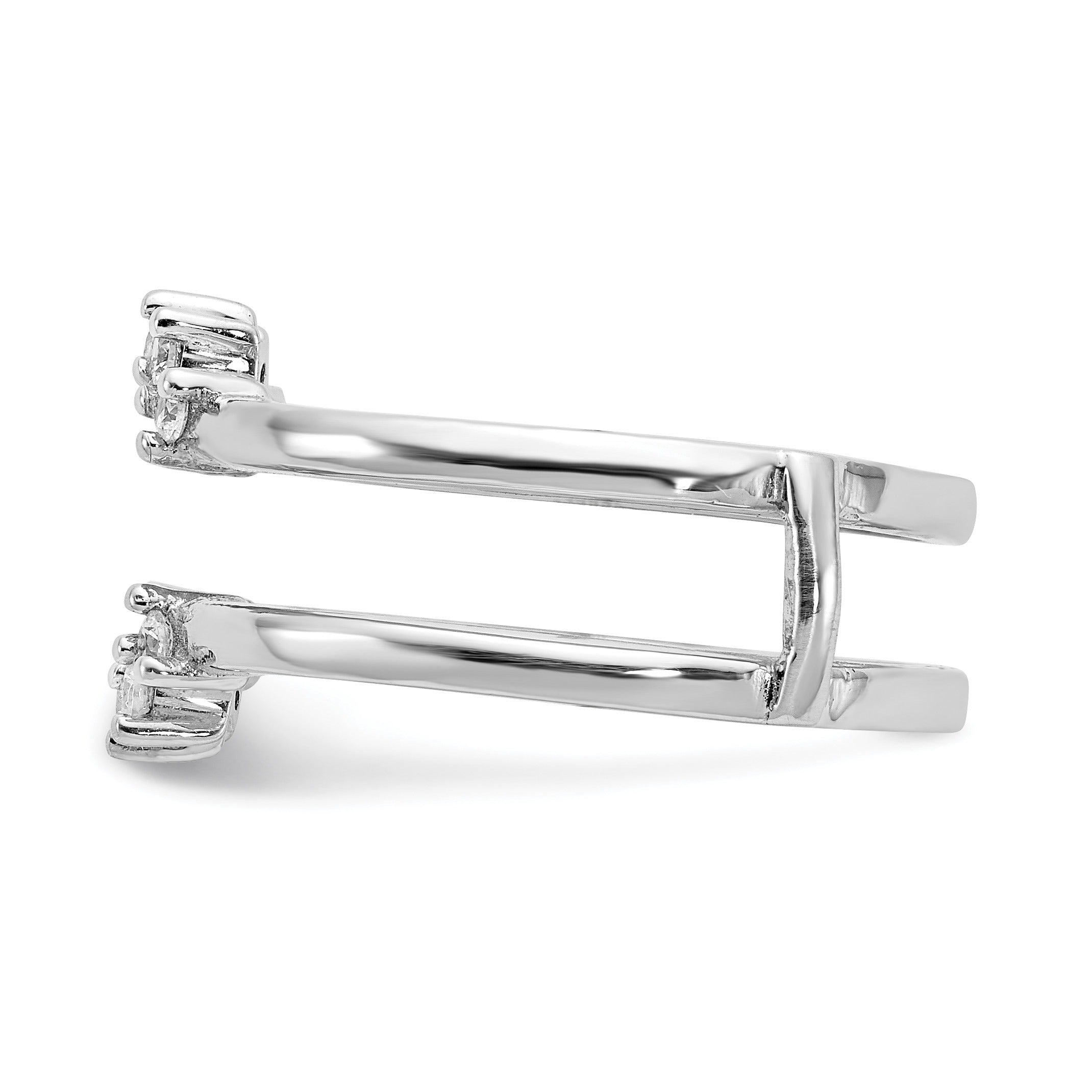 14k White Gold Lab Grown Diamond Ring Guards 0.2 Ct