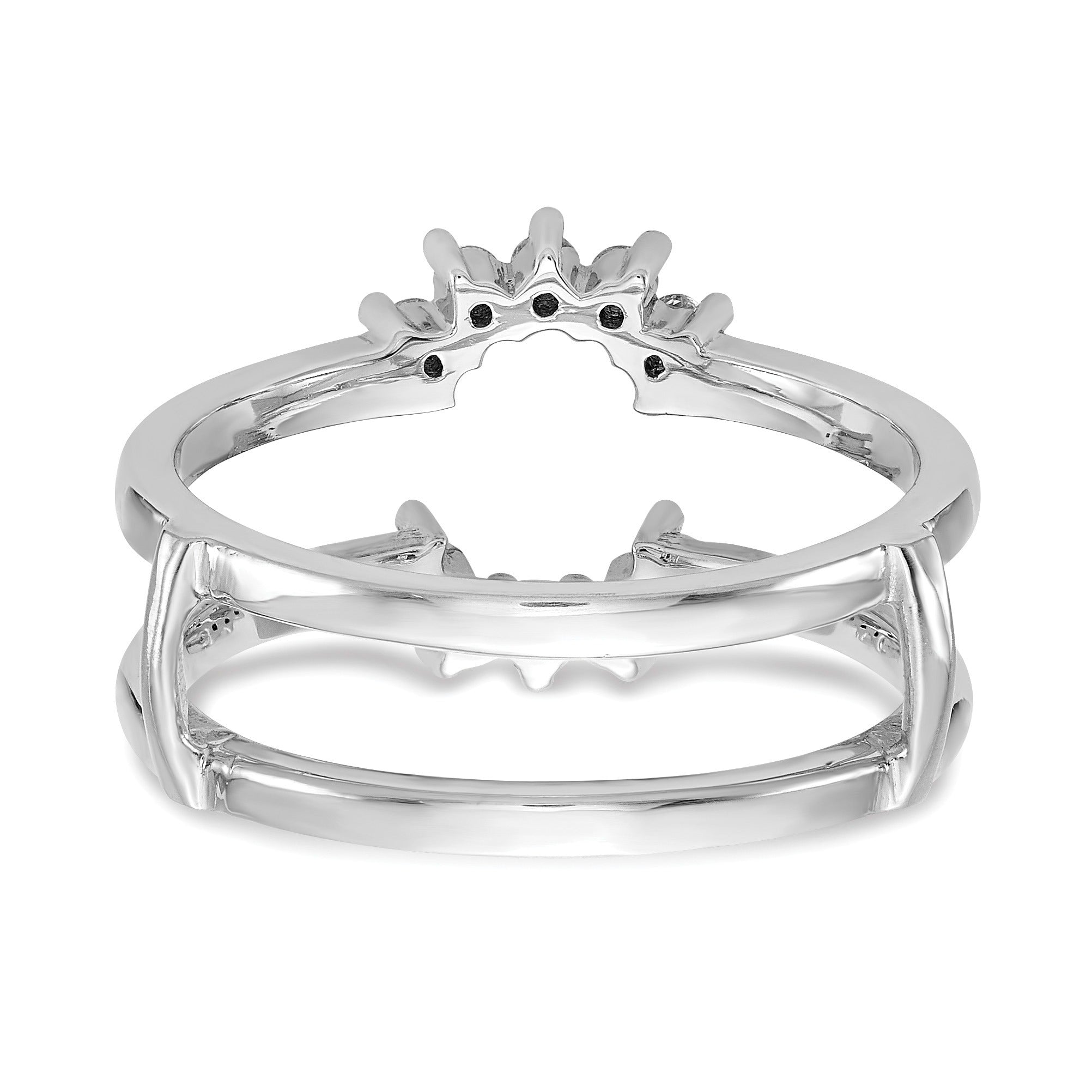 14k White Gold Lab Grown Diamond Ring Guards 0.2 Ct