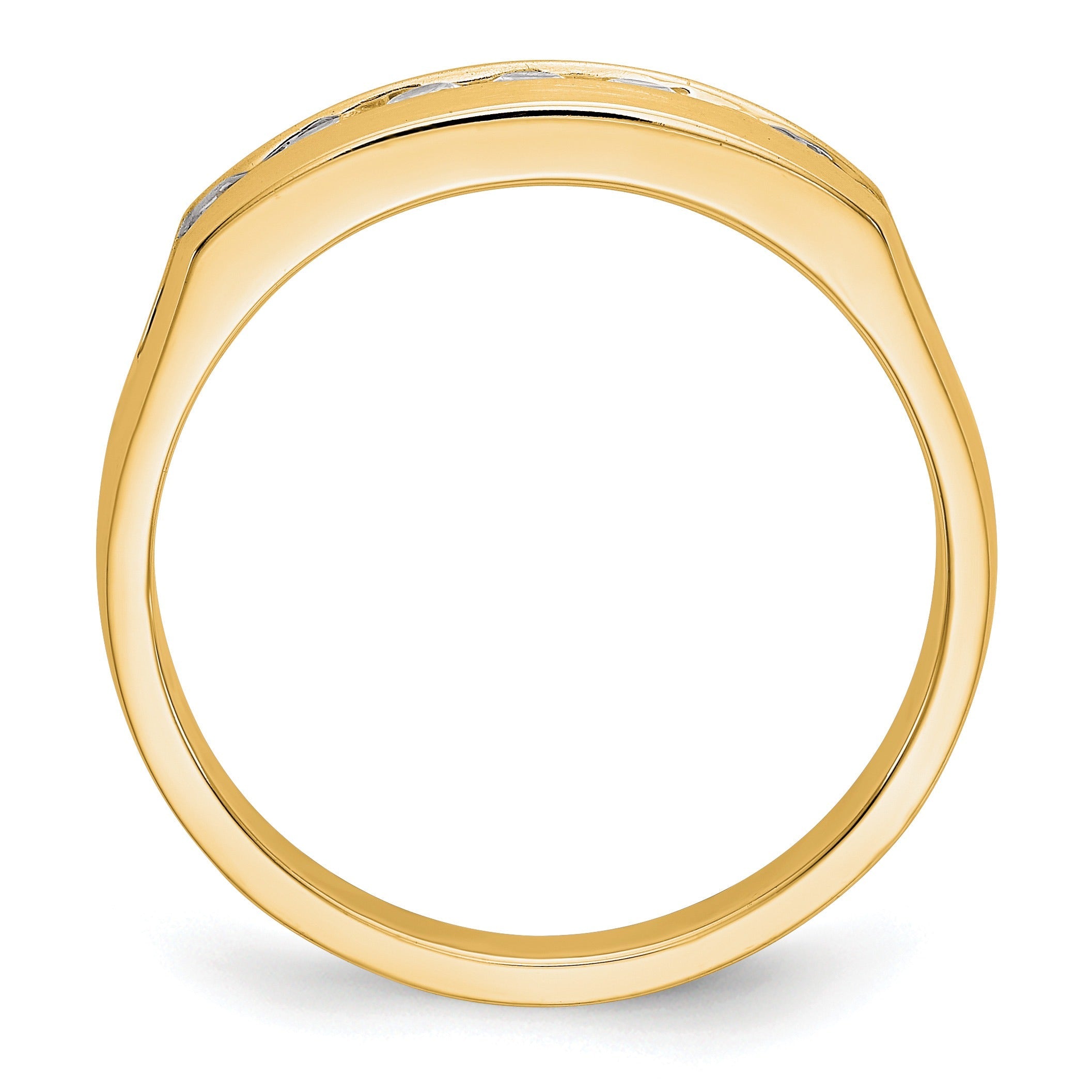 Men's 1/2 ct Lab Grown Diamond Channel Band Ring 14K White Gold