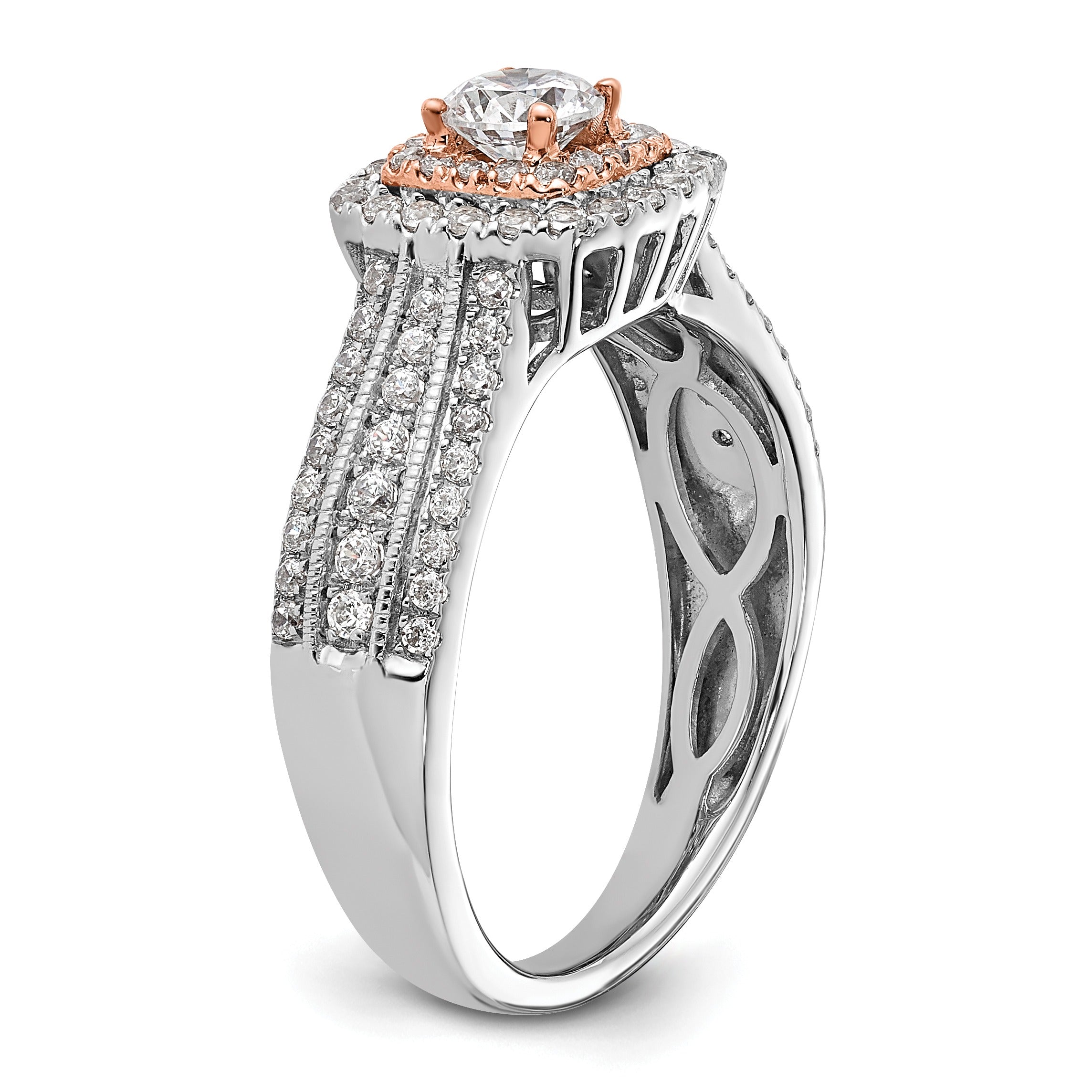 Two-Tone Eternal Promise Lab Grown Diamond Halo Ring