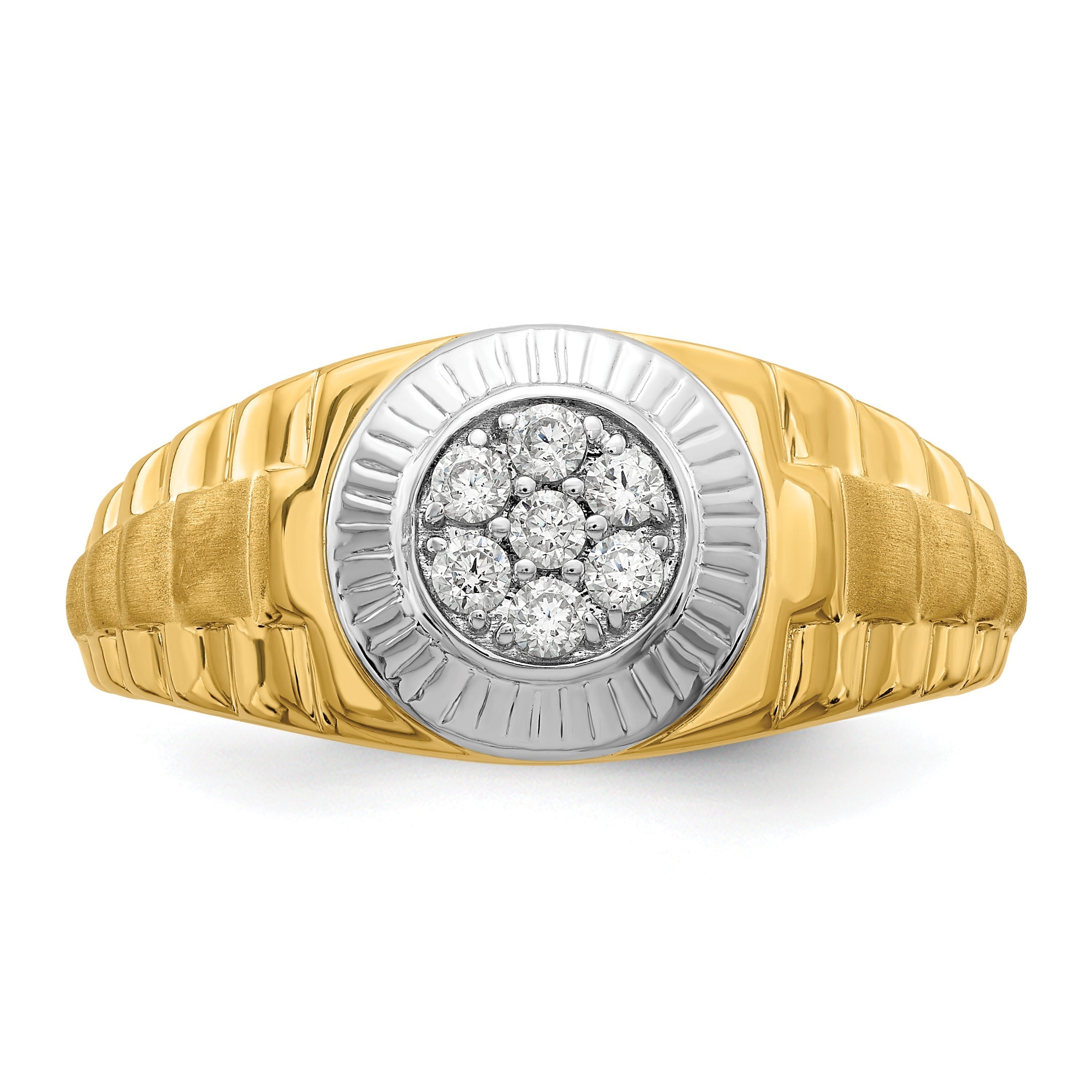 14k Gold Round 1/4 ct Lab Grown Diamond Men's Ring