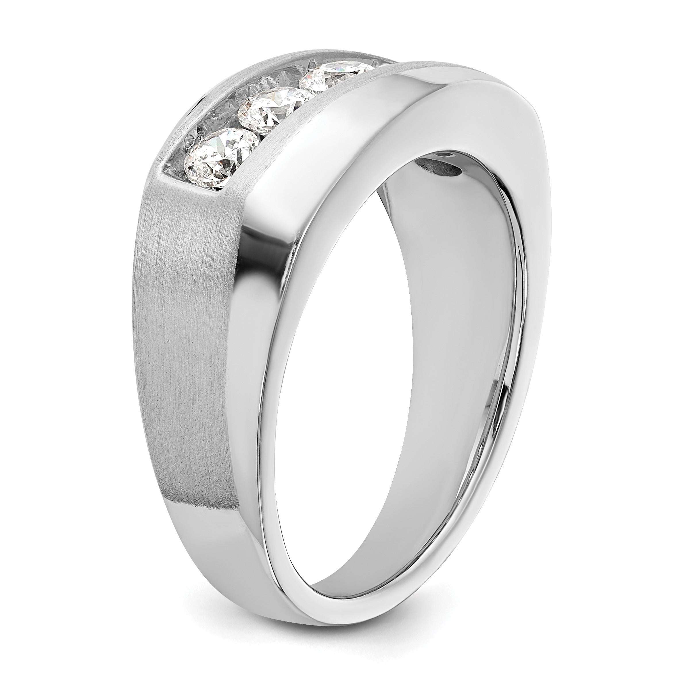 10k White Gold 1 carat Lab Grown Diamond Five Stone Ring