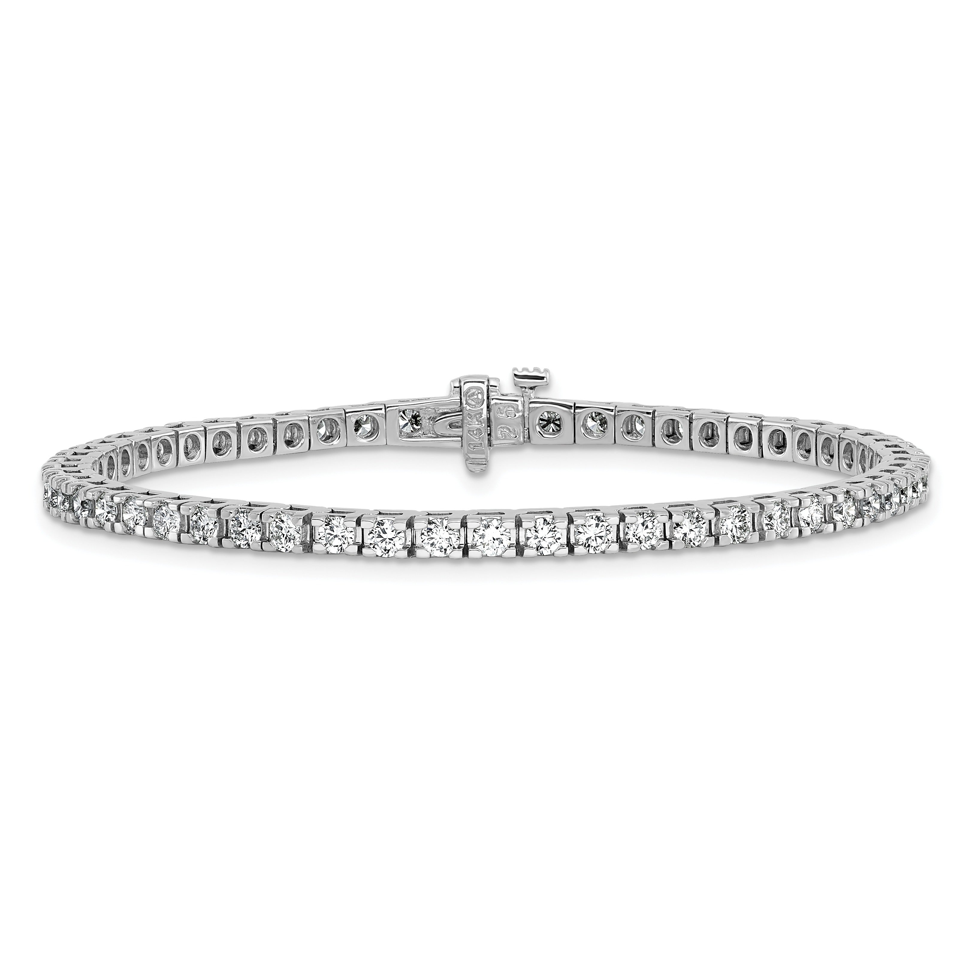 14K White Gold Lab Grown Diamond Tennis Bracelet