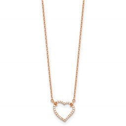 Lab Grown Diamond Open Heart Necklace