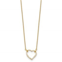 Lab Grown Diamond Open Heart Necklace