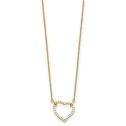 Lab Grown Diamond Open Heart Necklace - Fine Diamond