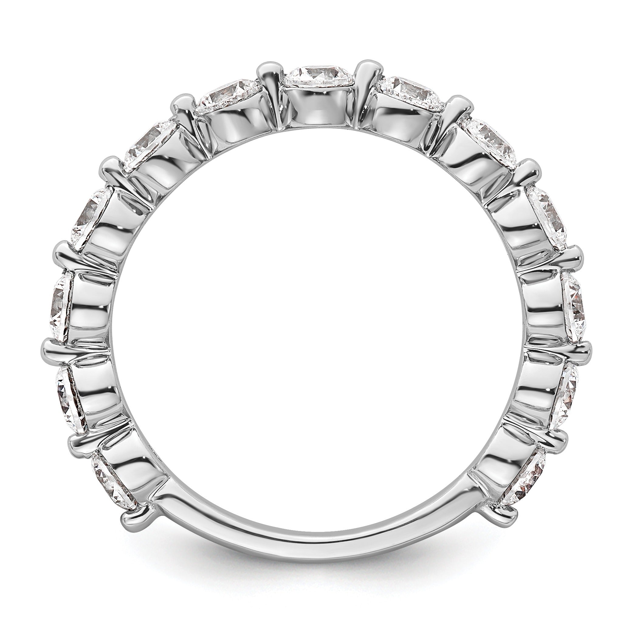 14K White Gold Lab Grown Diamond Petite Round Engagement Ring 0.115 Ct