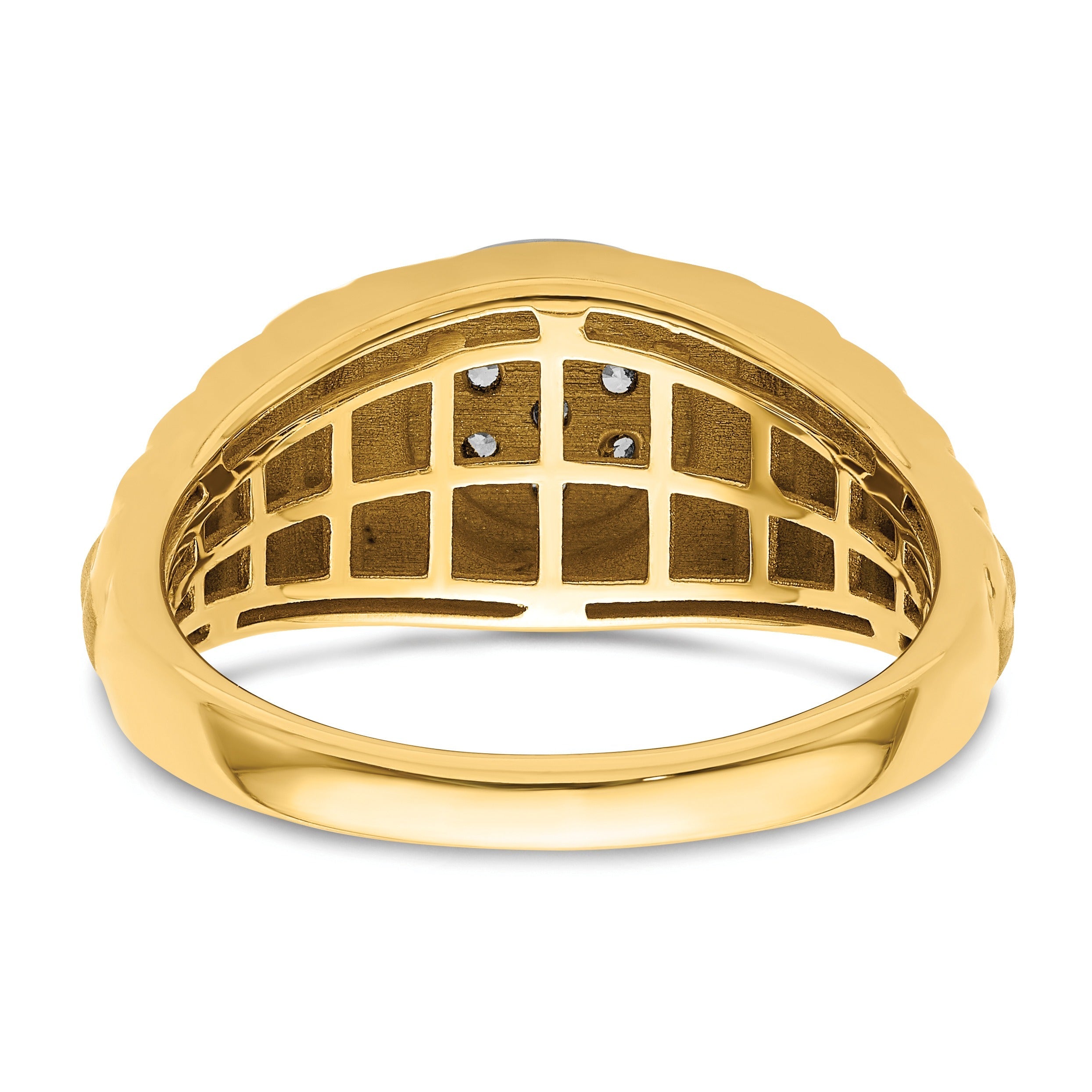 14k Gold Round 1/4 ct Lab Grown Diamond Men's Ring