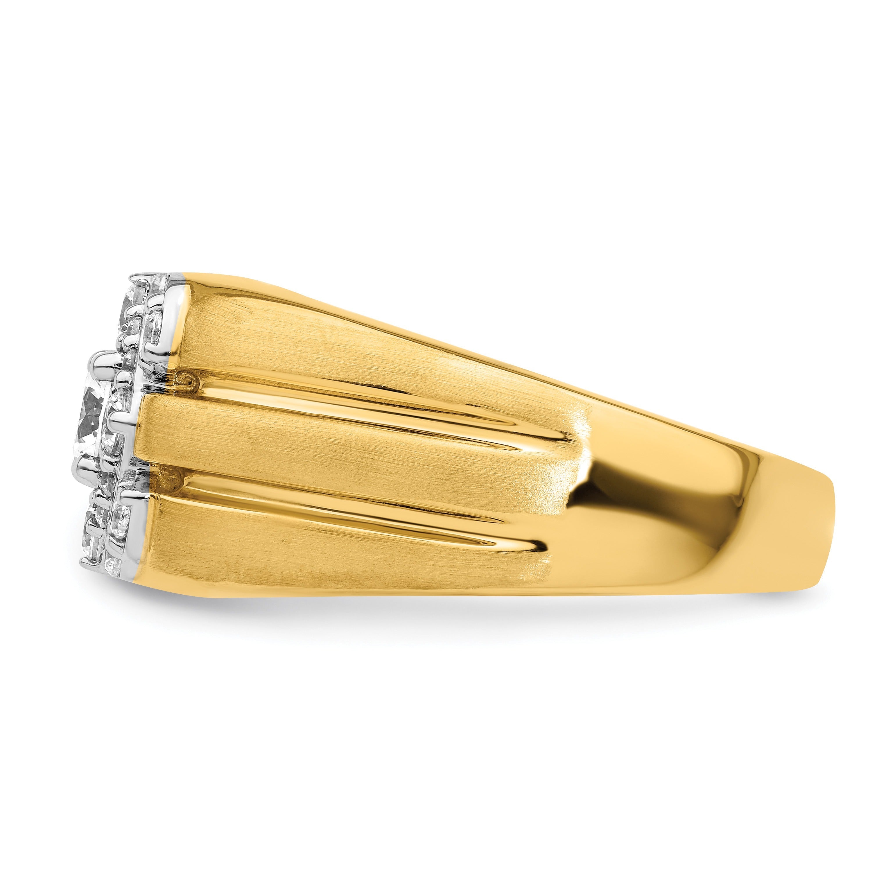 14k Two-Tone 1 ct Lab Grown Diamond Men's Ring