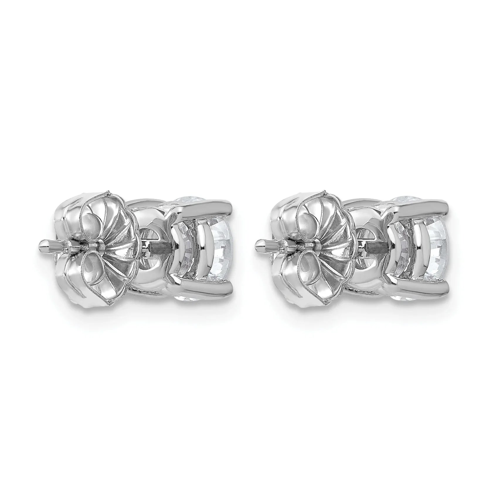 14K Gold Lab Grown Round Diamond Stud Earrings - Fine Diamond