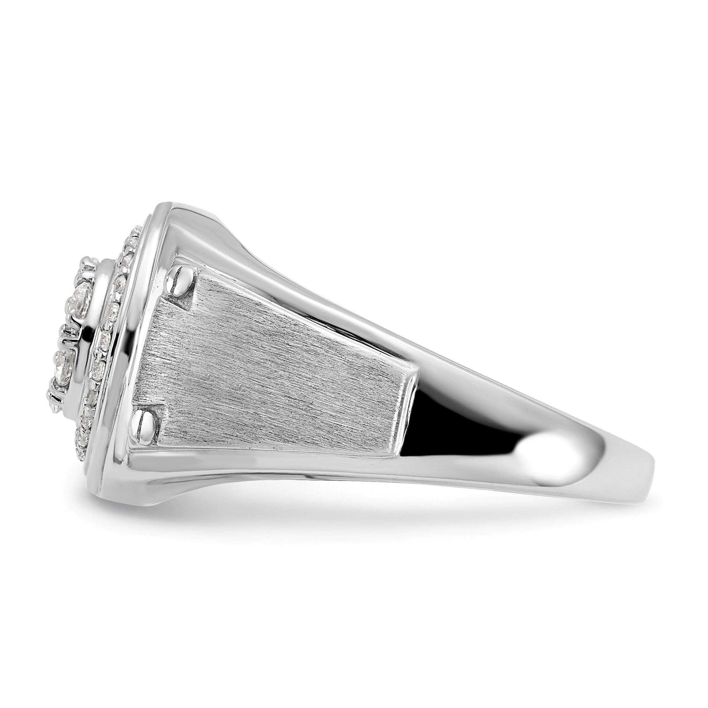 14k White Gold 1/2 ct Lab Grown Diamond Men's Wedding Ring