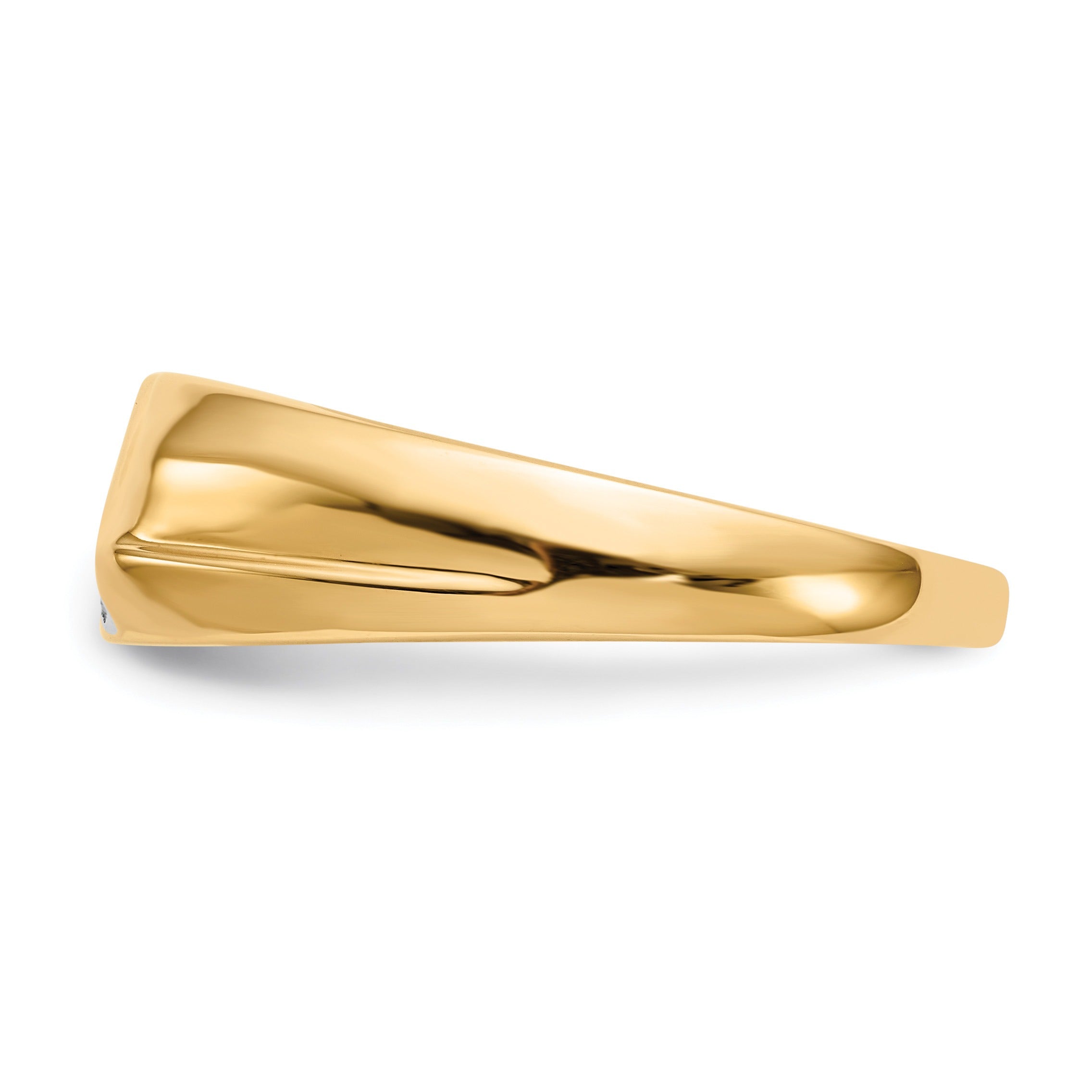 14k Yellow Gold 1/8 ct Lab Grown Diamond Six Stone Men's Ring