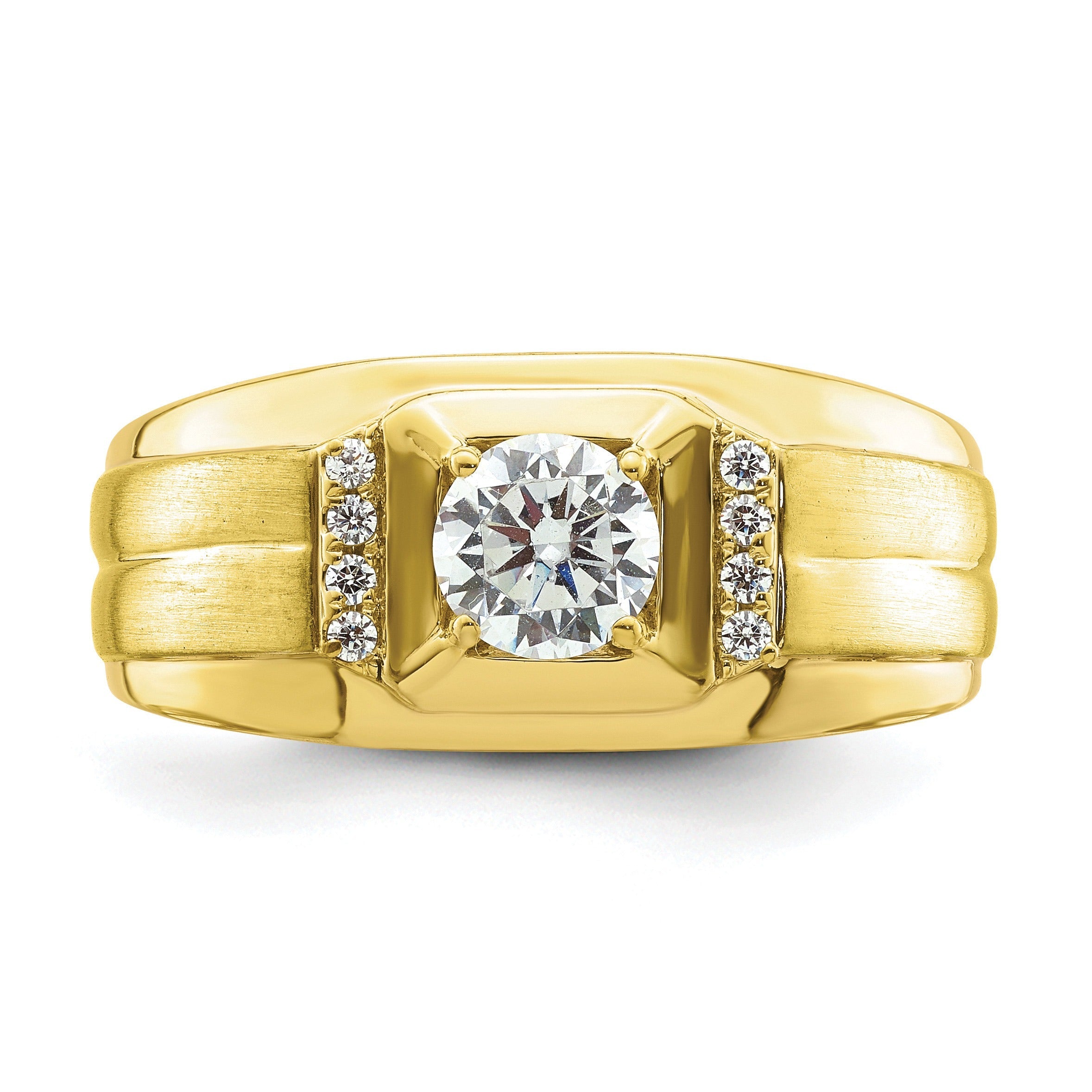 10k Gold 7/8 ct Lab Grown Diamond Men's Band Ring