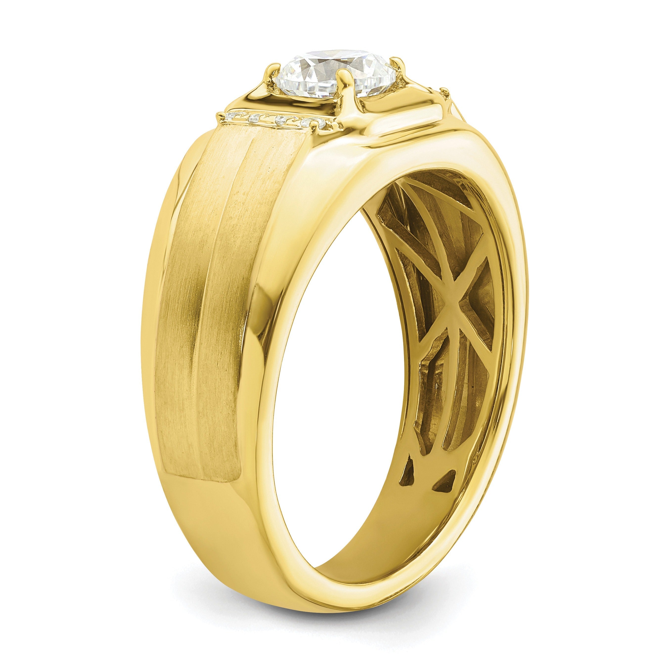 10k Gold 7/8 ct Lab Grown Diamond Men's Band Ring