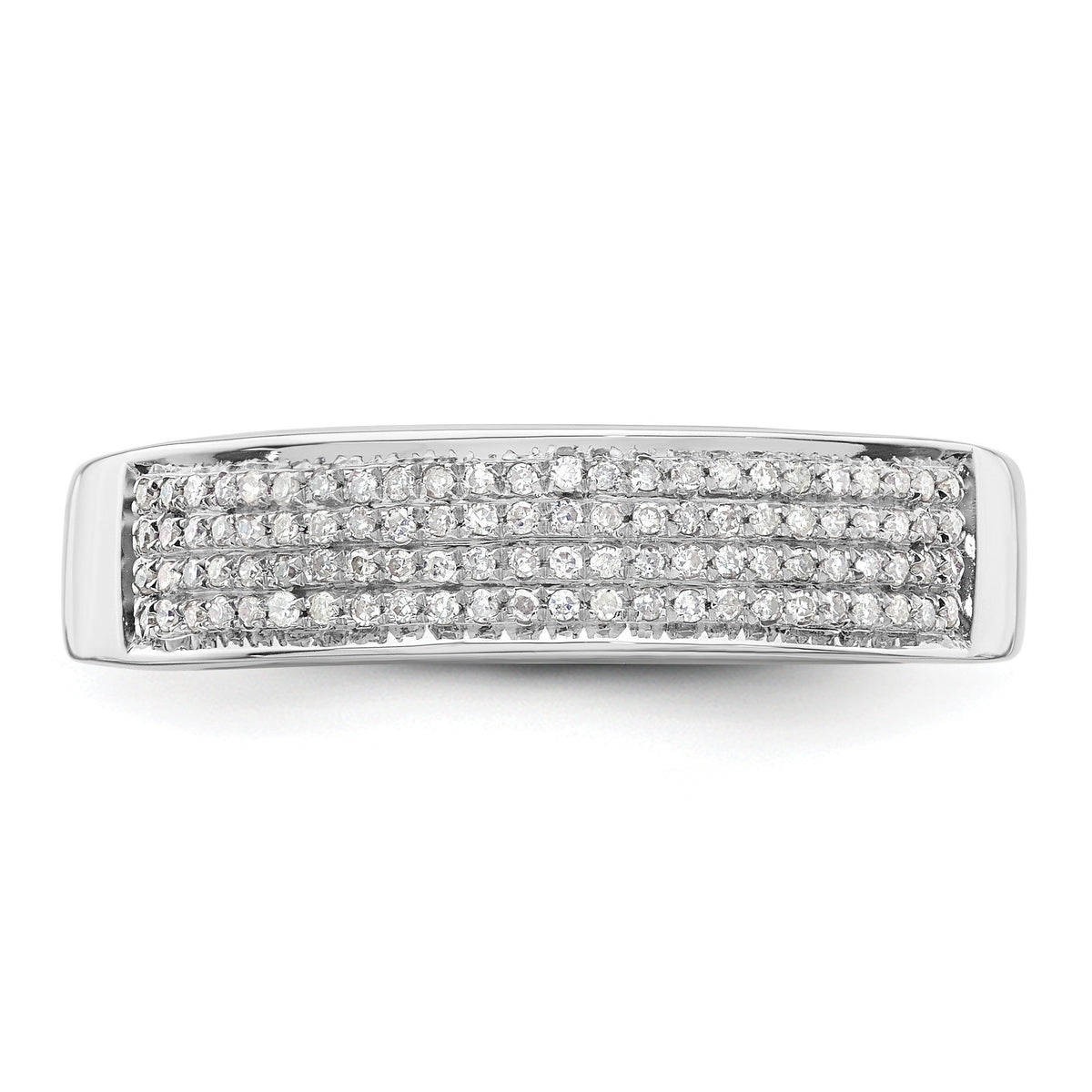1/4 ct Lab Grown Diamond Men's Cluster Band 14k White Gold