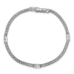 14K Gold 3 5/8 carat Lab Grown Diamond Round and Marquise Bracelets