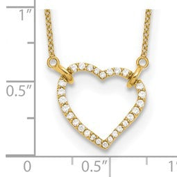Lab Grown Diamond Open Heart Necklace