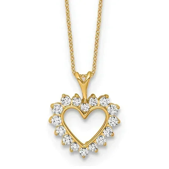 1/2 carat Lab Grown Diamond Heart Necklace - Fine Diamond