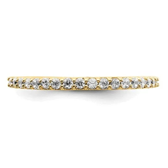 14k Gold Lab Grown Diamond Wedding Band 0.25 Ct - Fine Diamond