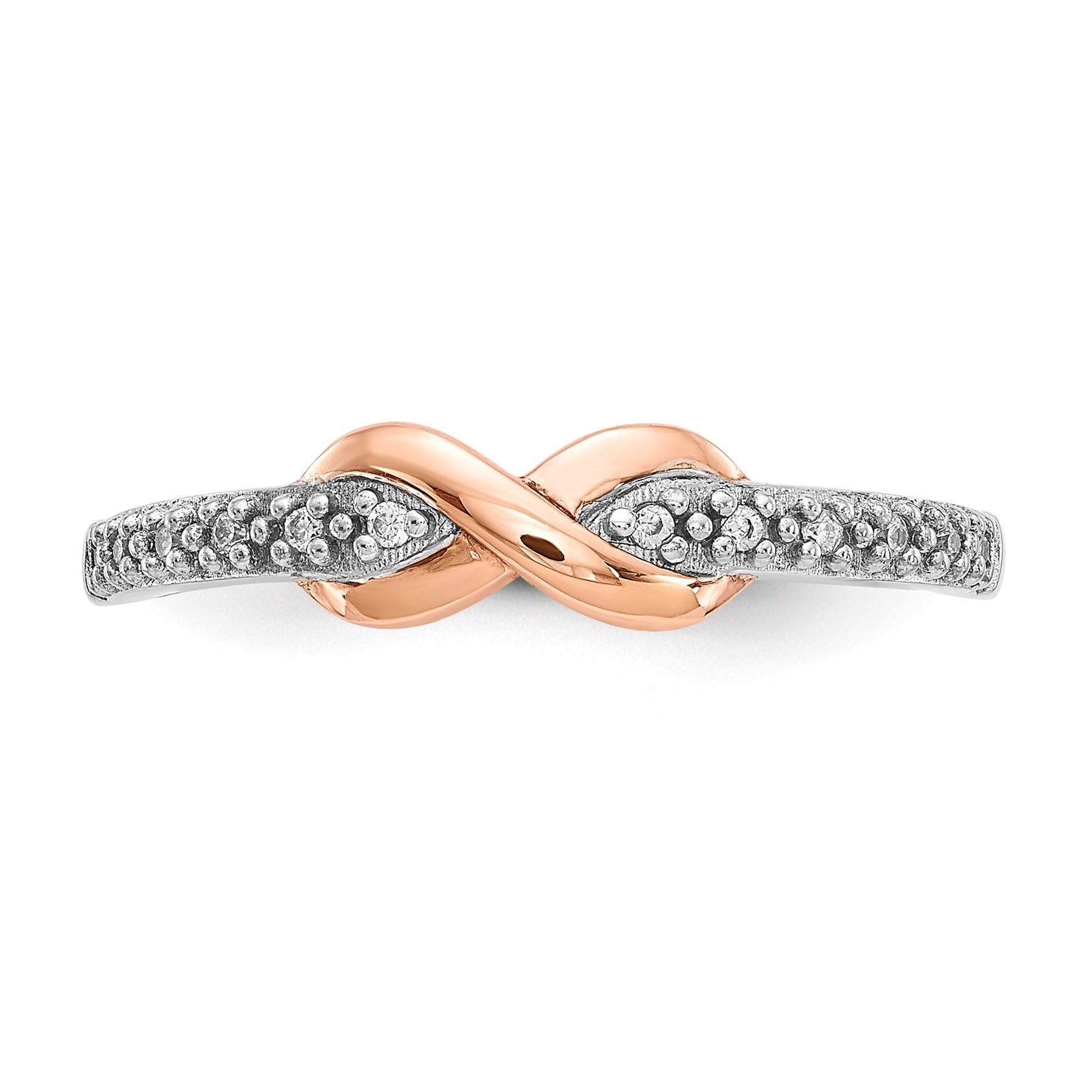 Two-Tone Infinity Diamond Ring
