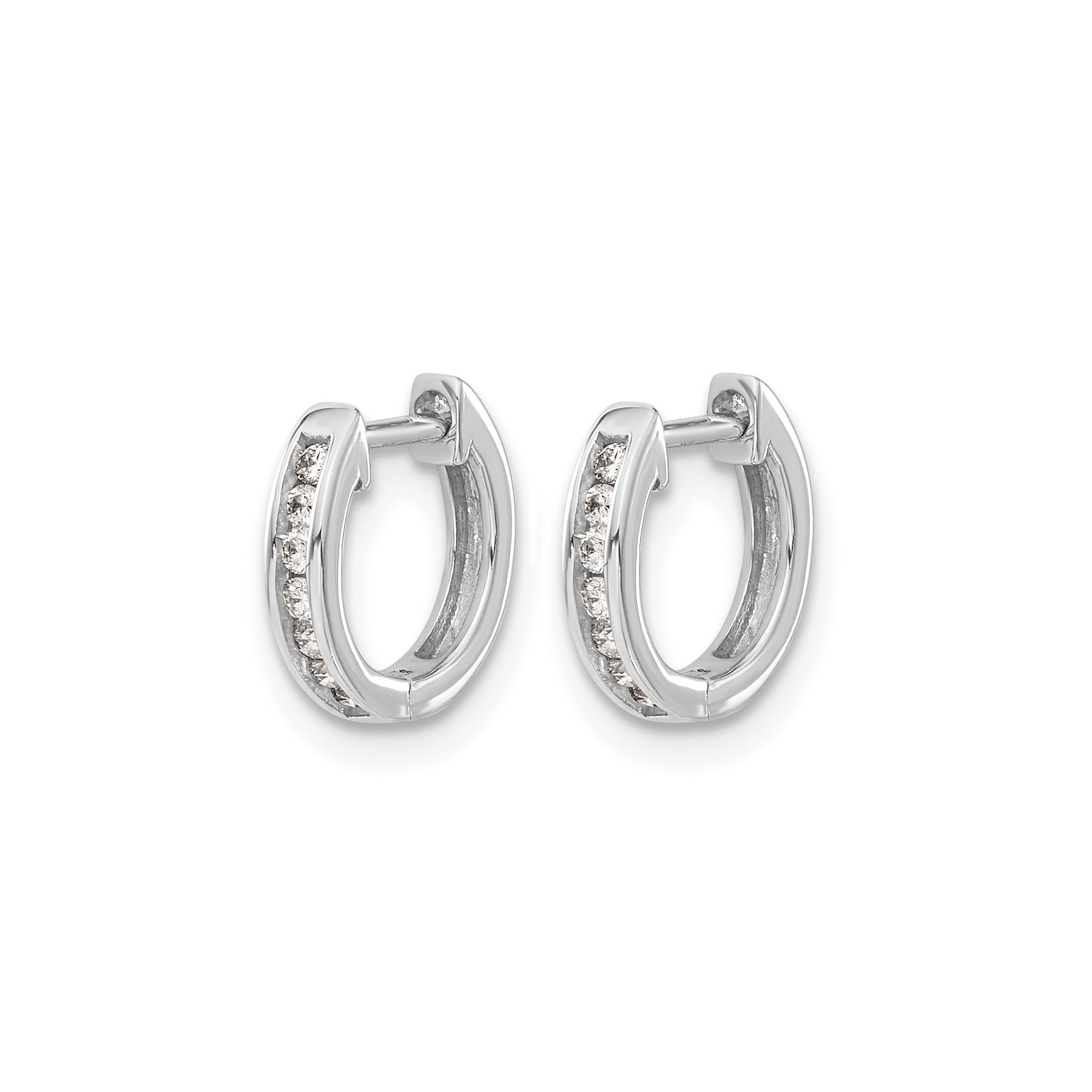 Lab Grown Diamond Hinged Hoop 14k Gold Earrings
