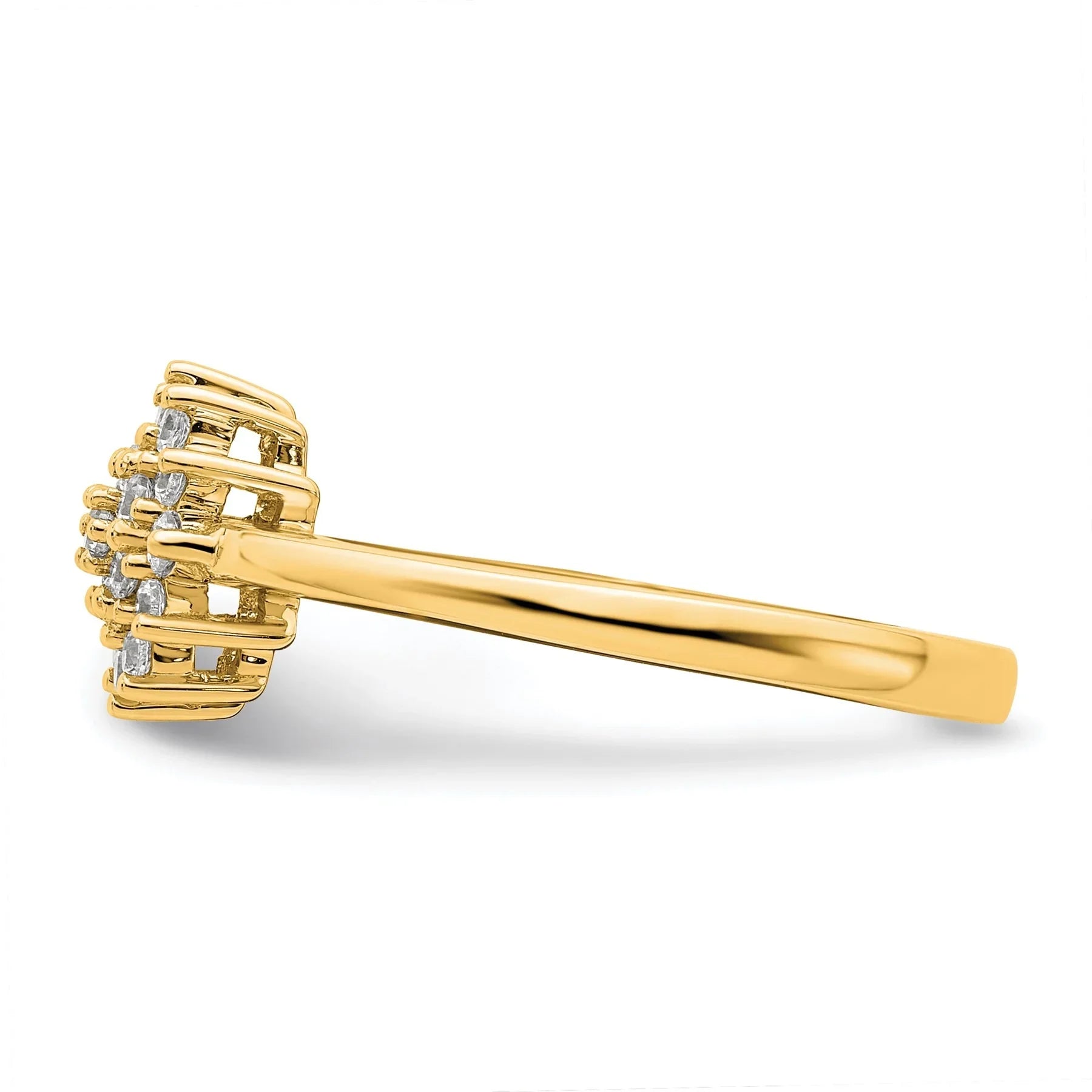 14k Gold Lab Grown Diamond Cluster Ring 0.285 ct. - Fine Diamond