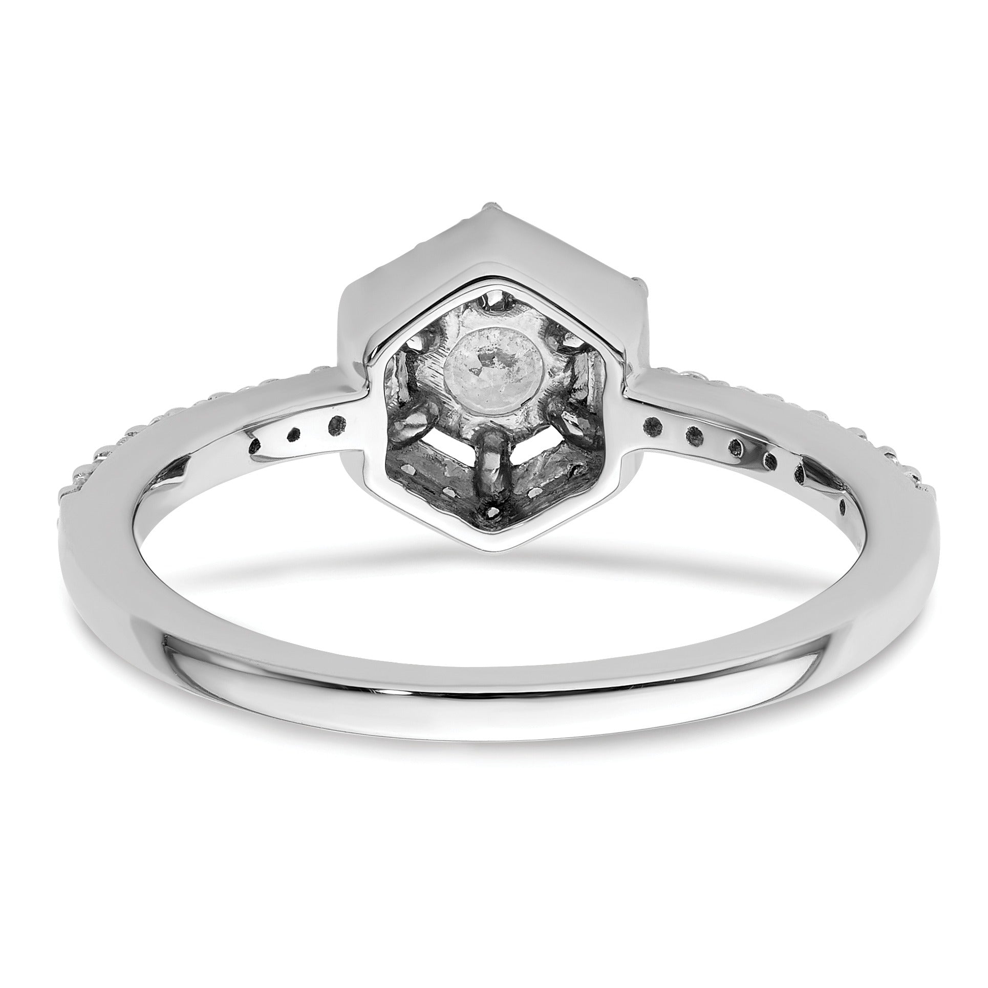 0.62 Carat Lab Grown Diamond Halo Ring 14K White Gold