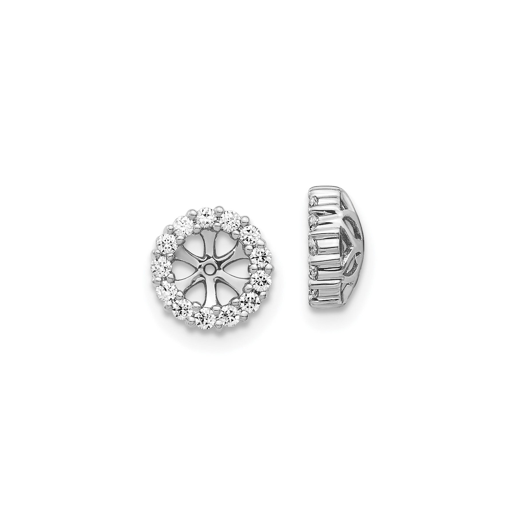 Lab Grown Diamond Earring Jacket 14k White Gold