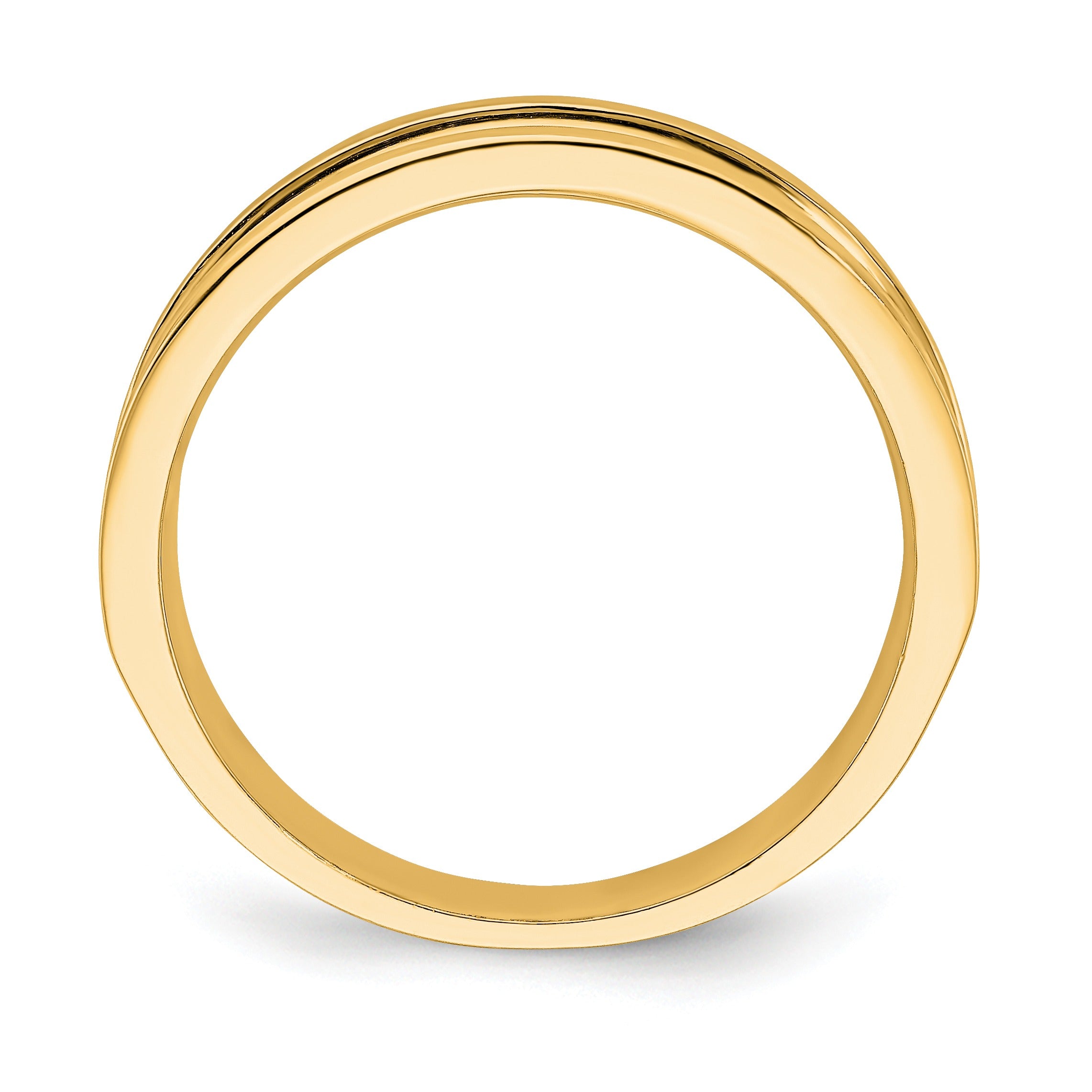10K Yellow Gold Lab Grown Diamond Men Wedding Band