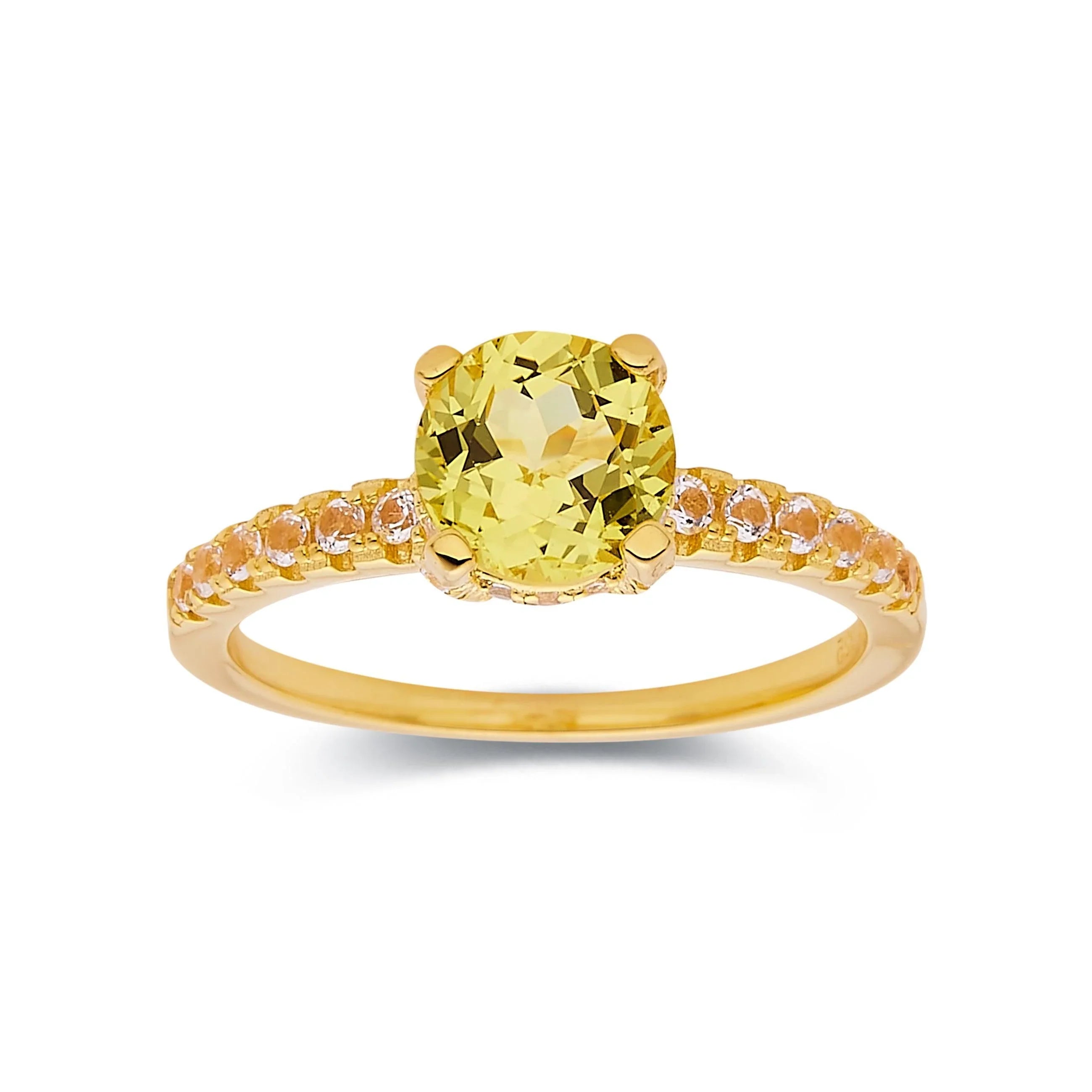 Yellow Sapphire Engagement Ring - Fine Diamond