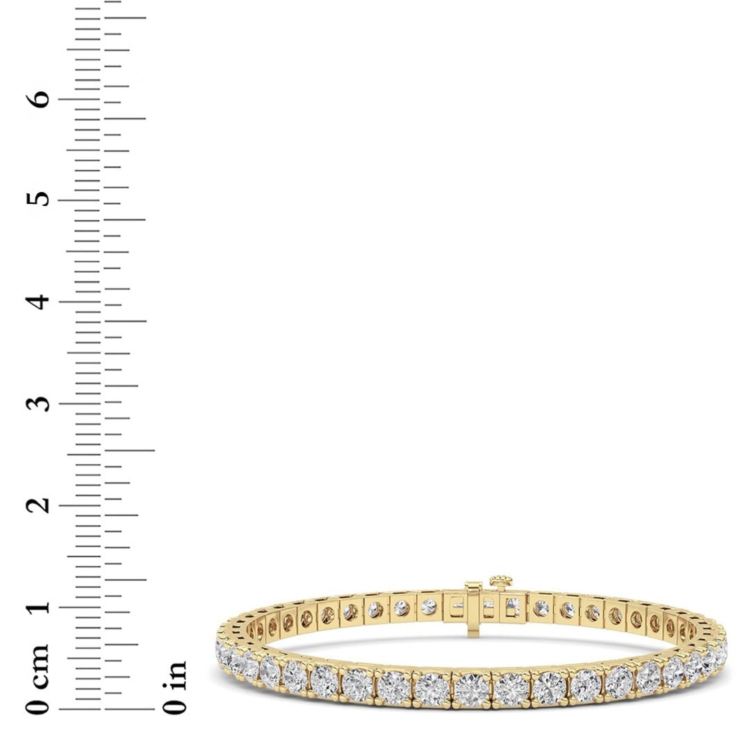 Round Lab Diamond (F/VS) Bracelet in 14K Gold