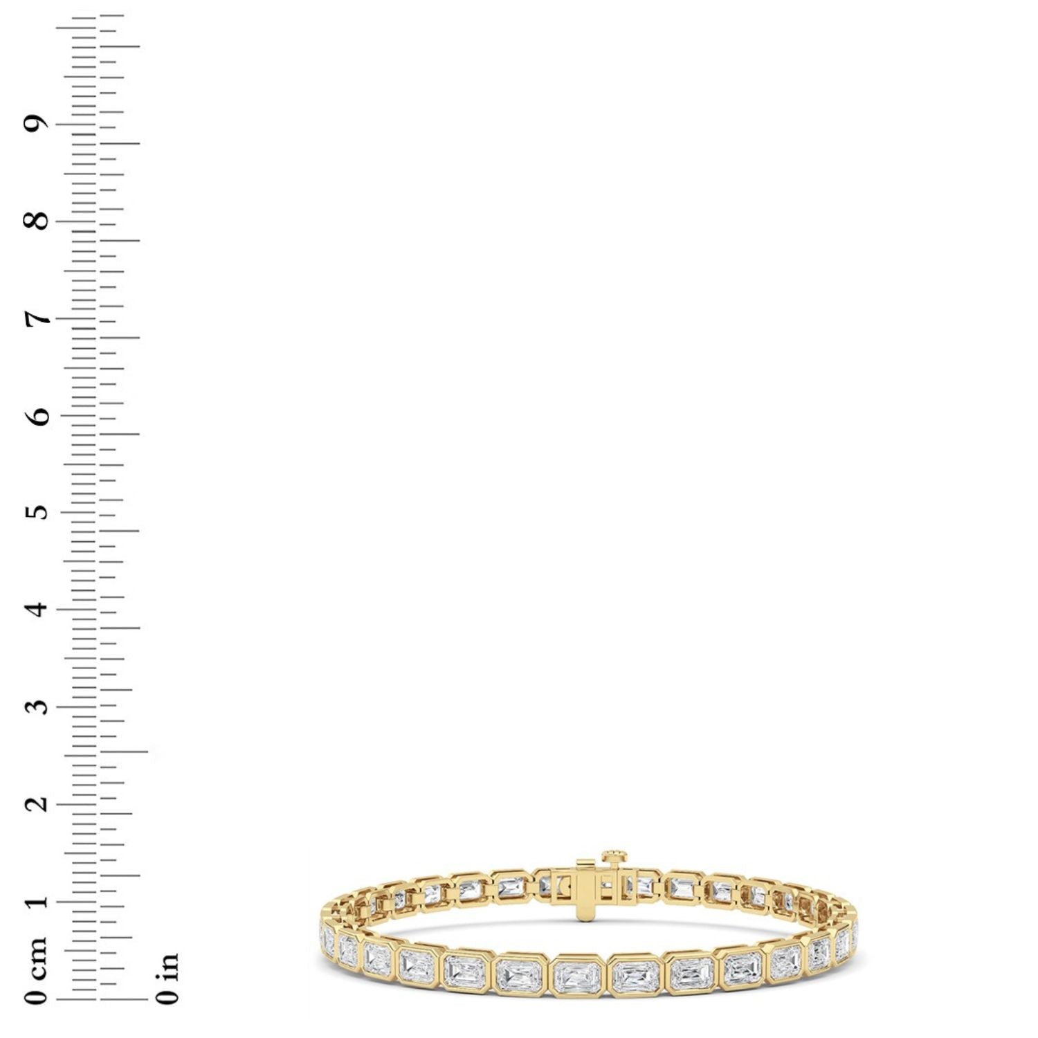 Emerald Lab Grown Diamond (F/VS ) Bracelet in 14K Gold