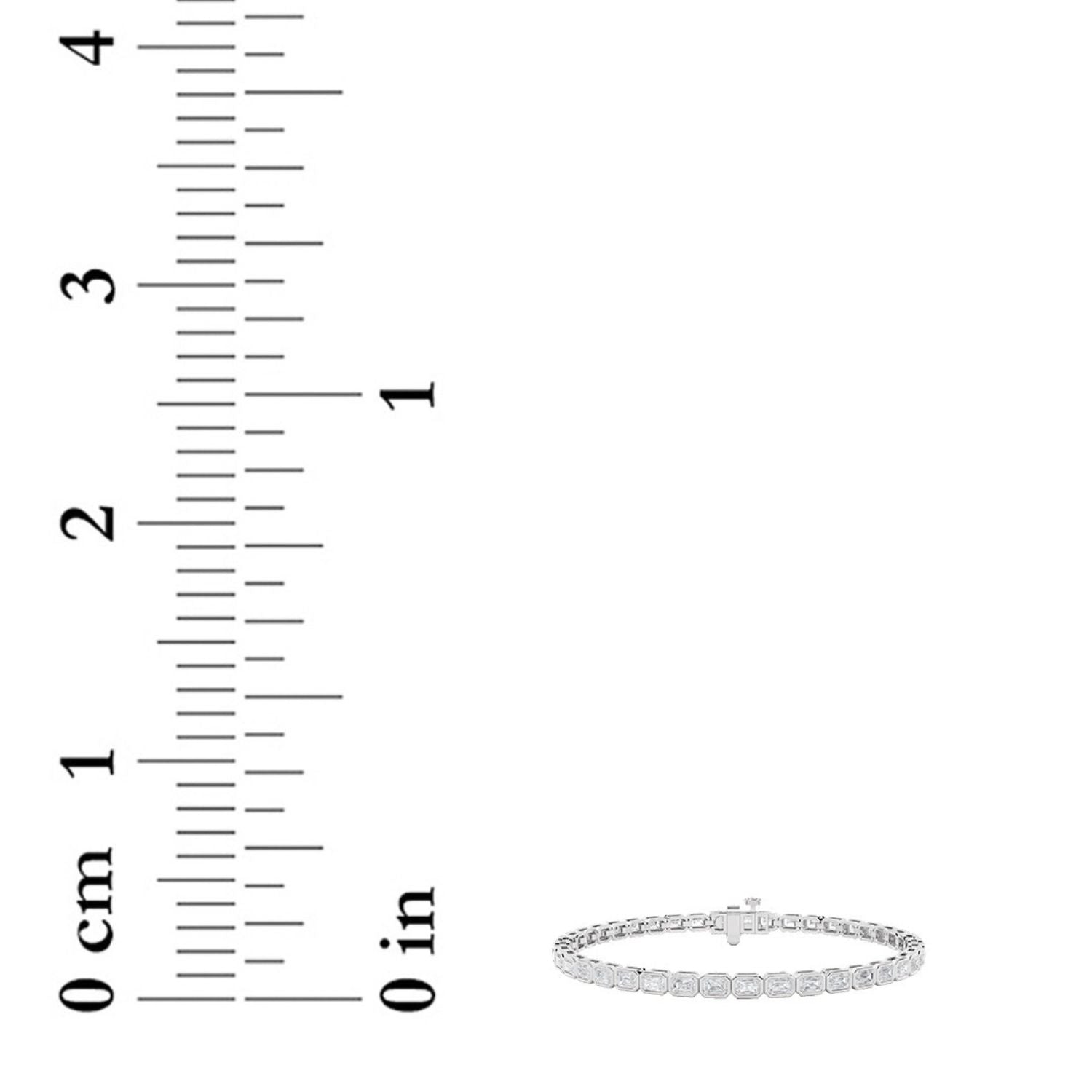 Emerald Lab Grown Diamond (F/VS ) Bracelet in 14K Gold