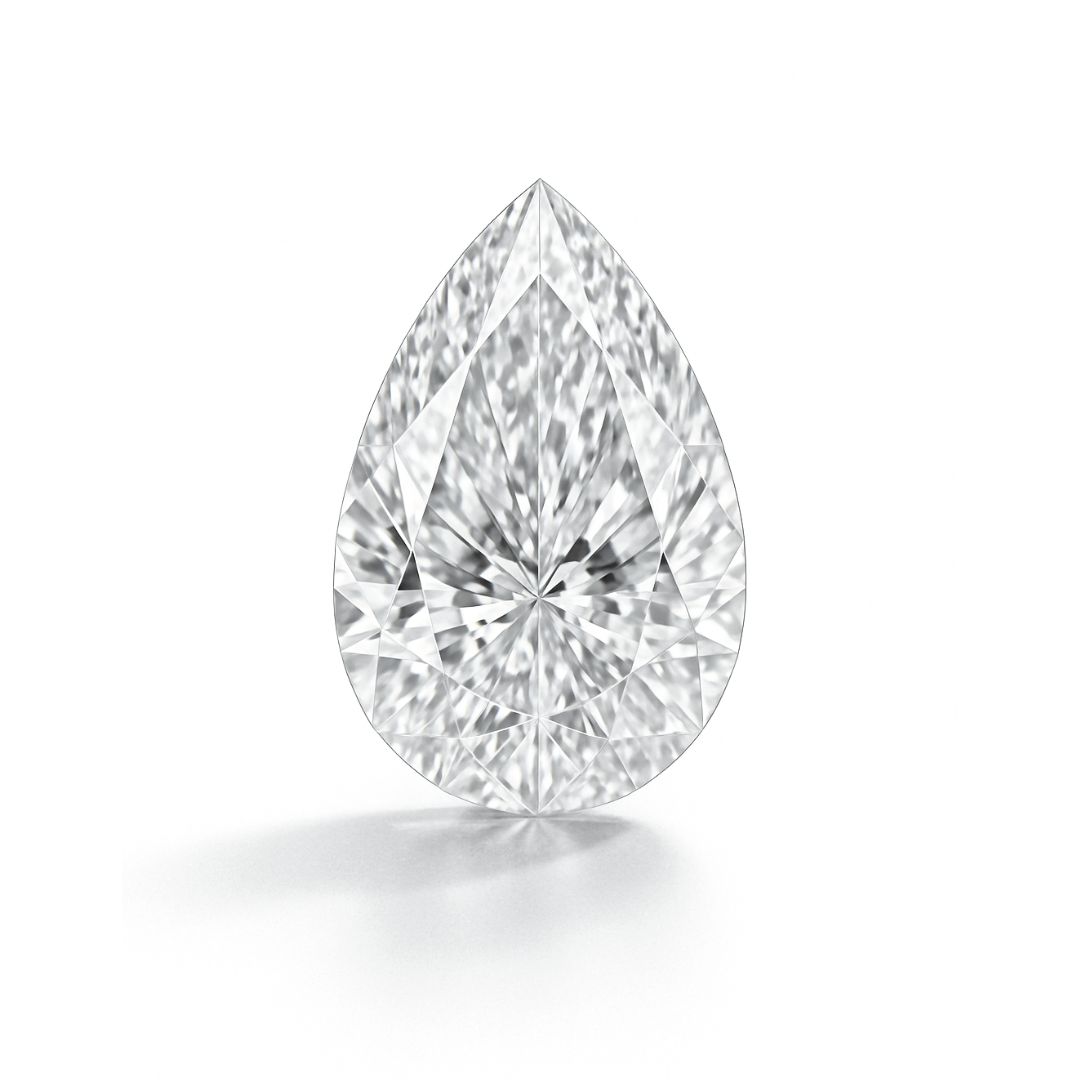 Pear Shaped Loose Lab Grown Diamond Stone VVS2 IGI Certified