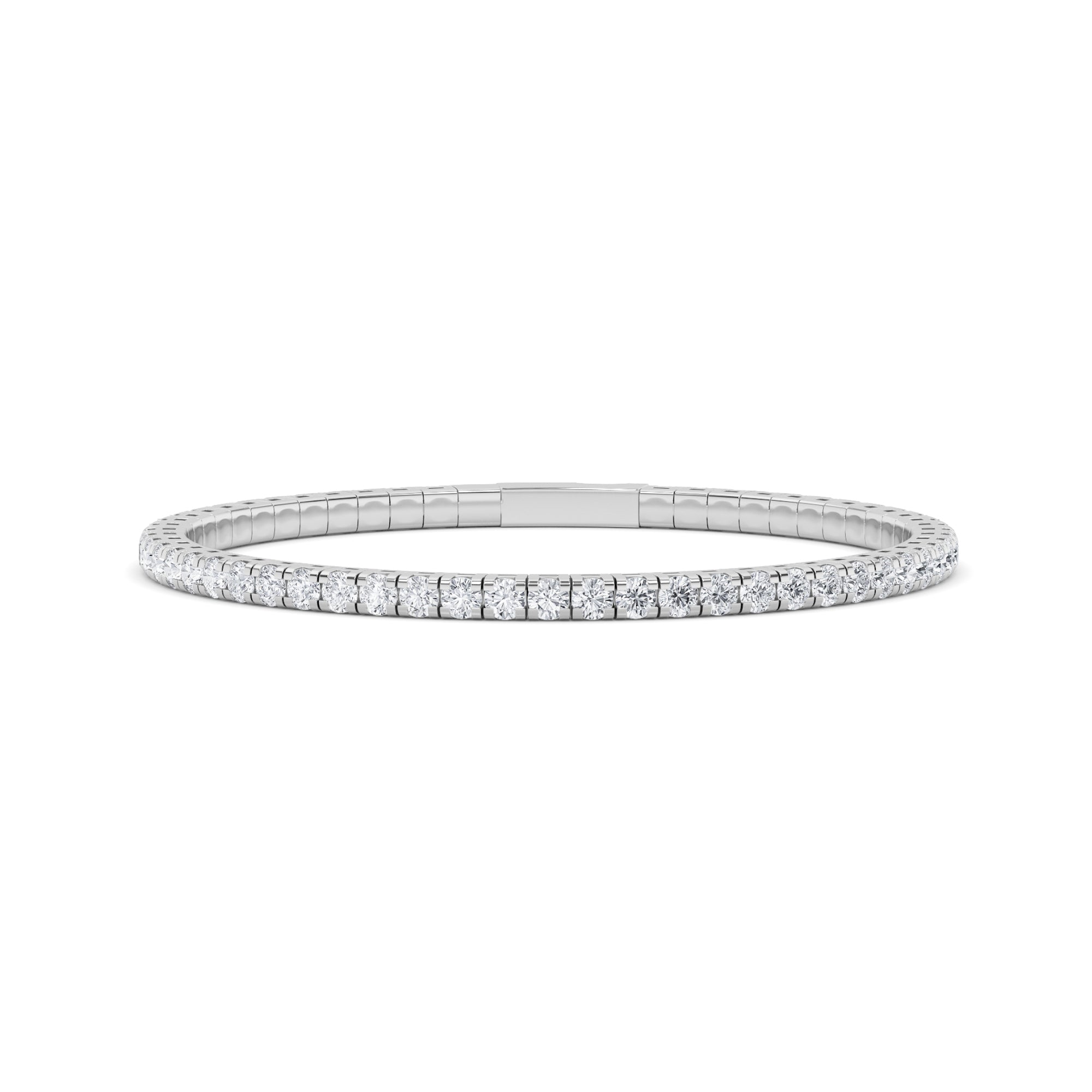 5.5Cttw Round Shaped Lab Grown Diamond (GVS) Bracelet in 14K Gold