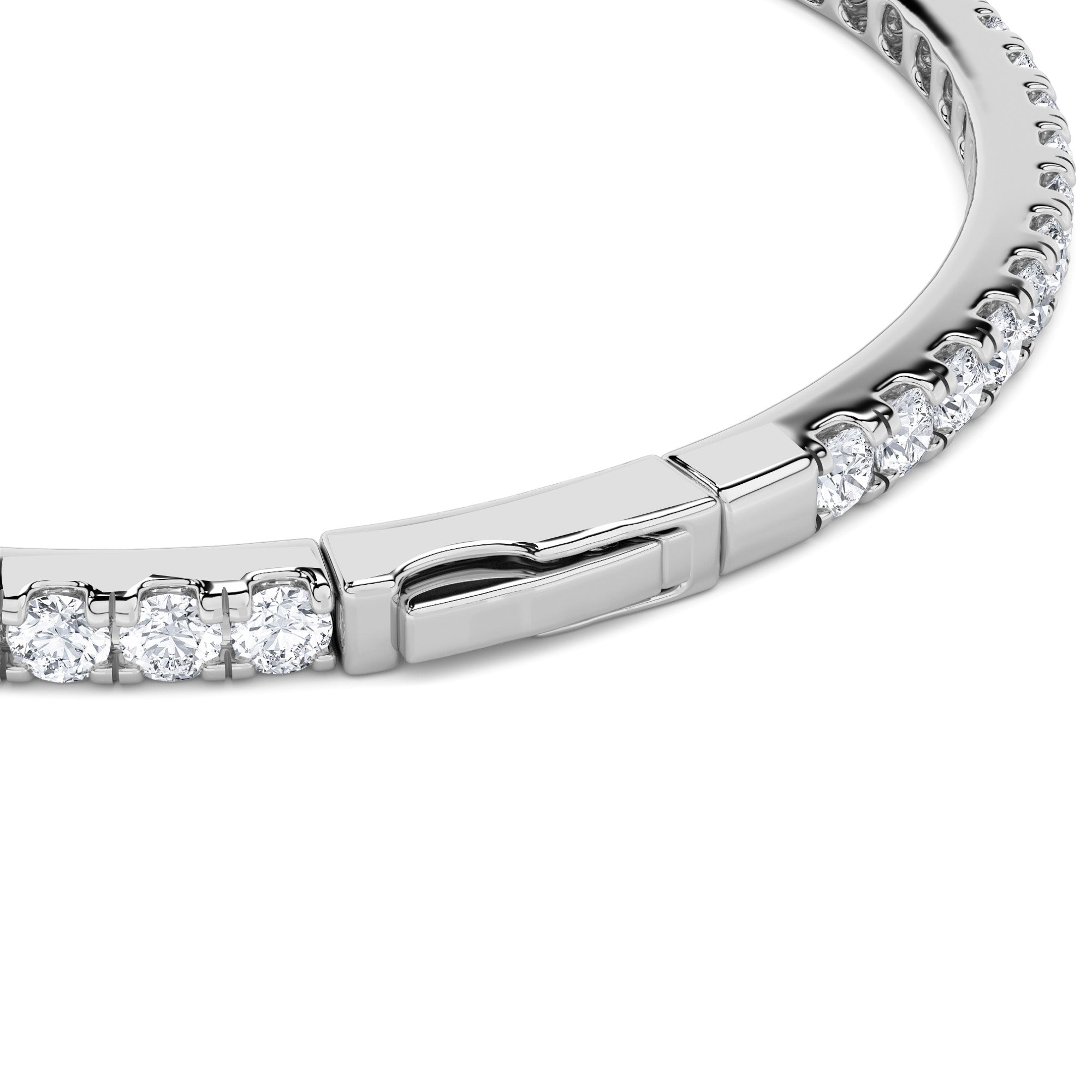 5.5Cttw Round Shaped Lab Grown Diamond (GVS) Bracelet in 14K Gold