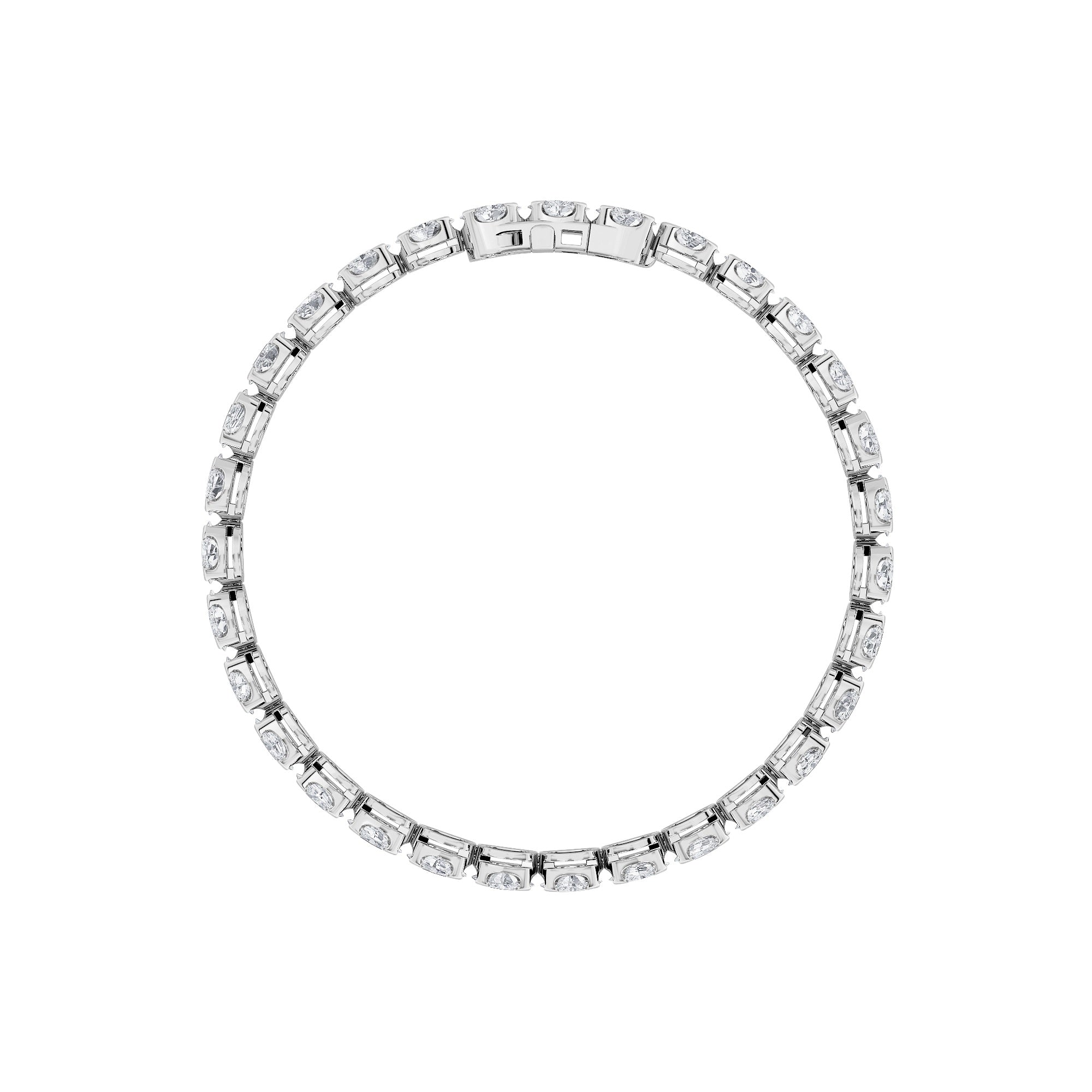 Oval Shaped Lab Grown Diamond (F/VS) Bracelet in 14K Gold