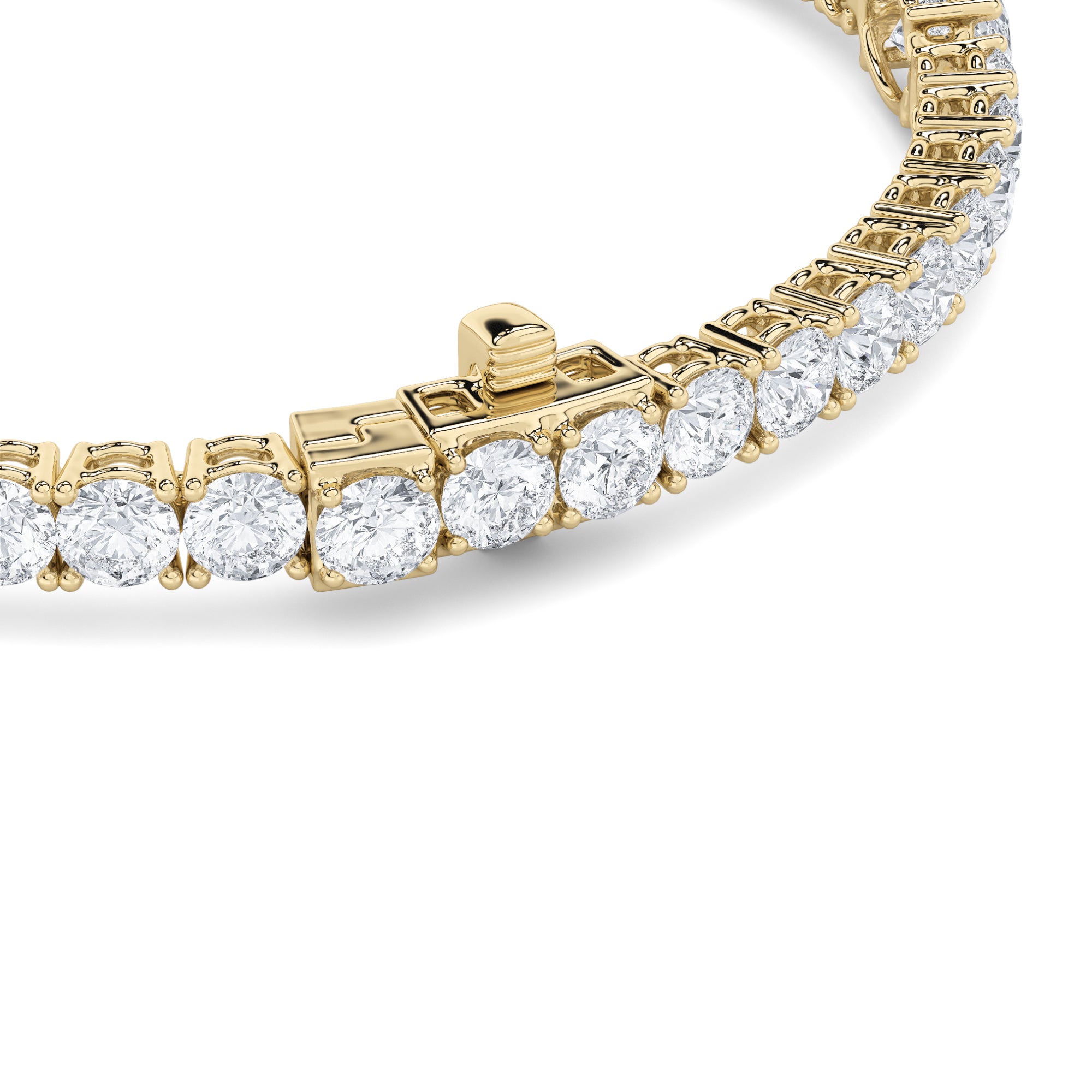 10Cttw Oval Shaped Lab Grown Diamond (F/VS) East West Station Bracelet in 14K Yellow Gold