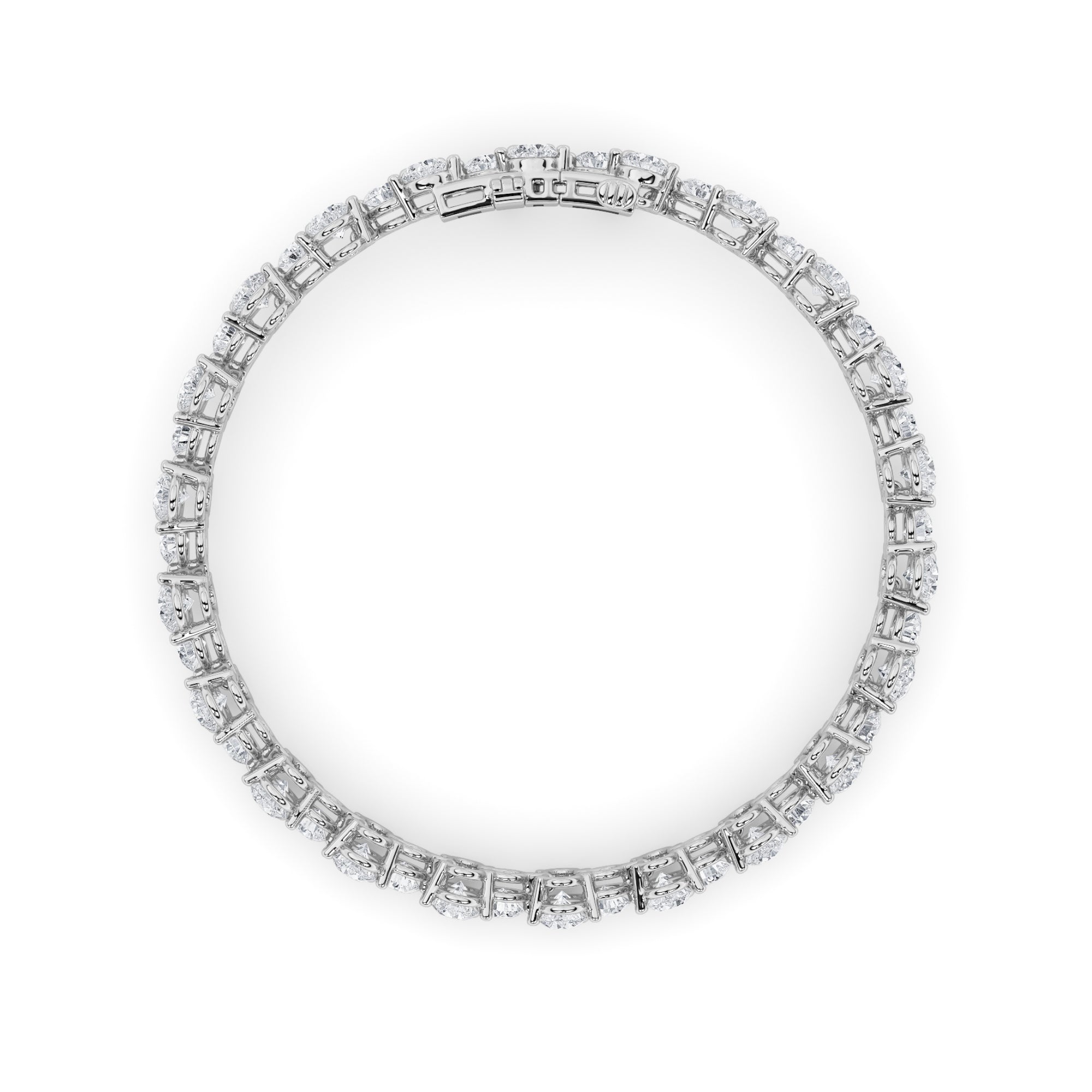 13Cttw Round Shaped Lab Grown Diamond (F/VS) Cluster Bracelet in 14K Gold