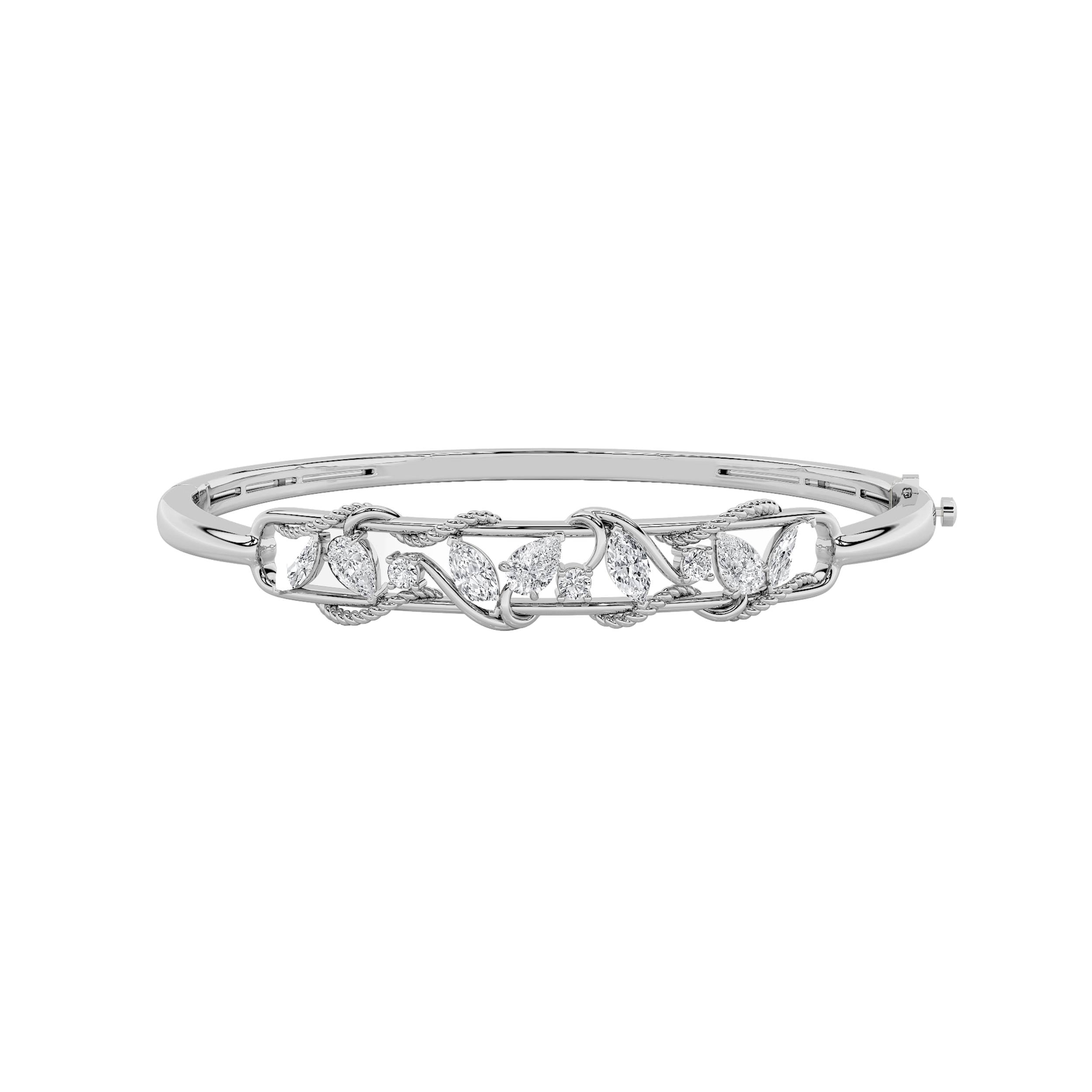 2Cttw Pear Shaped Lab Grown Diamond (F/VS) Bracelet in 14K Gold