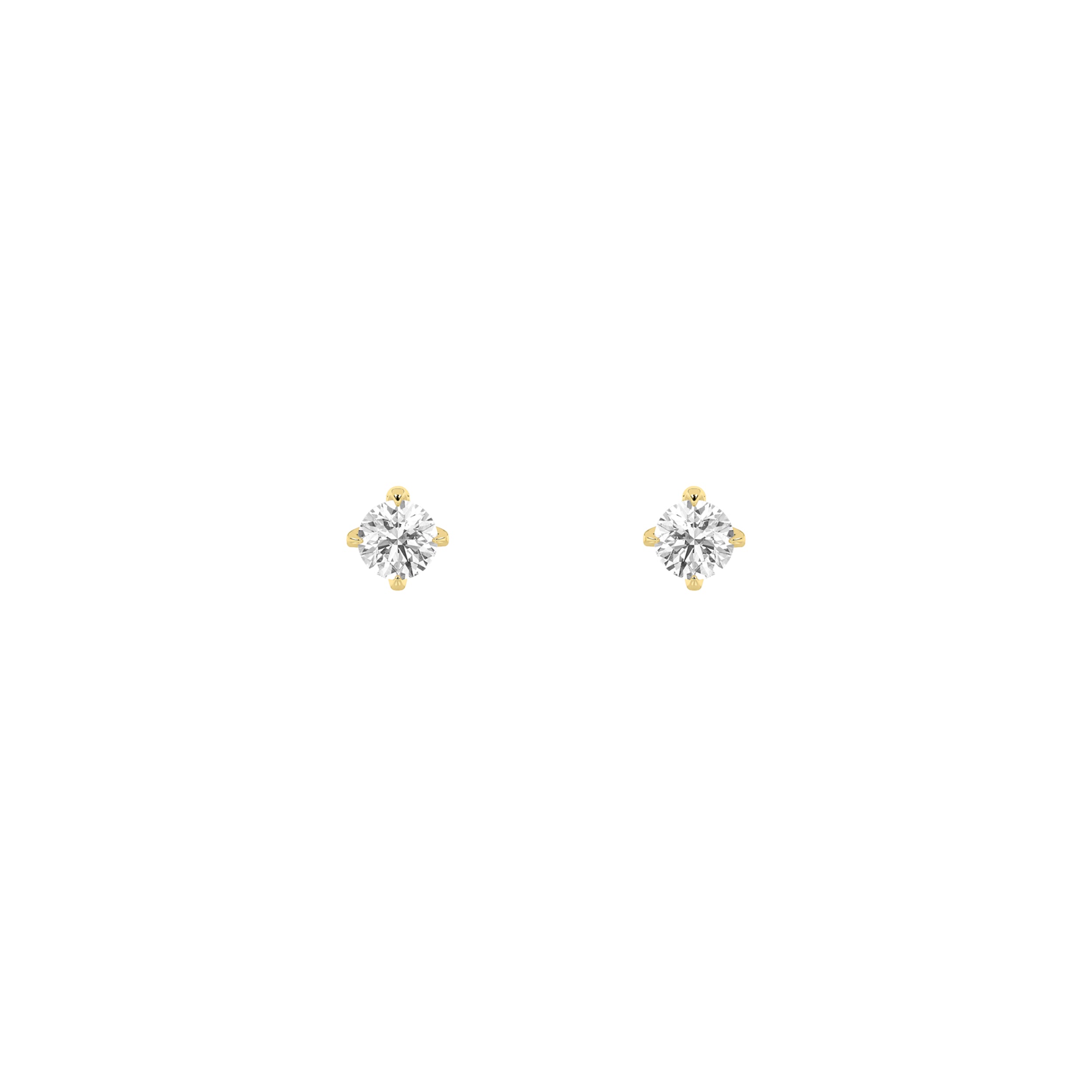0.25Cttw Round Shaped Lab Grown Diamond (F/VS) Stud Earrings in 14K Gold