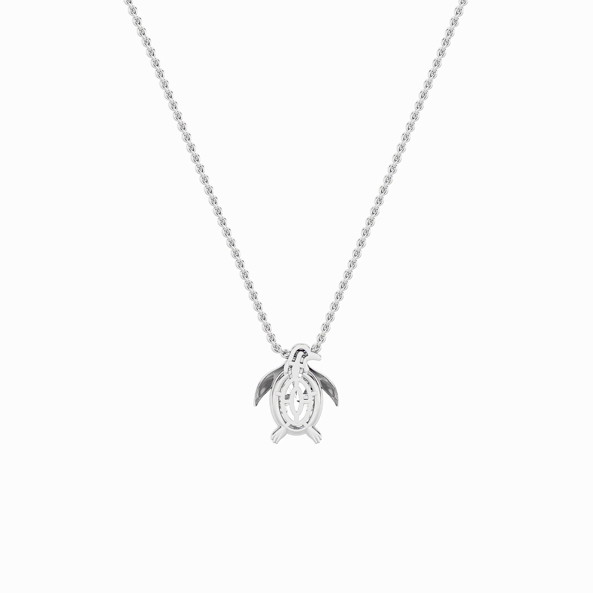 1.0ct Oval Shaped Lab Grown Diamond (F/VS) Pendant in 14K White Gold