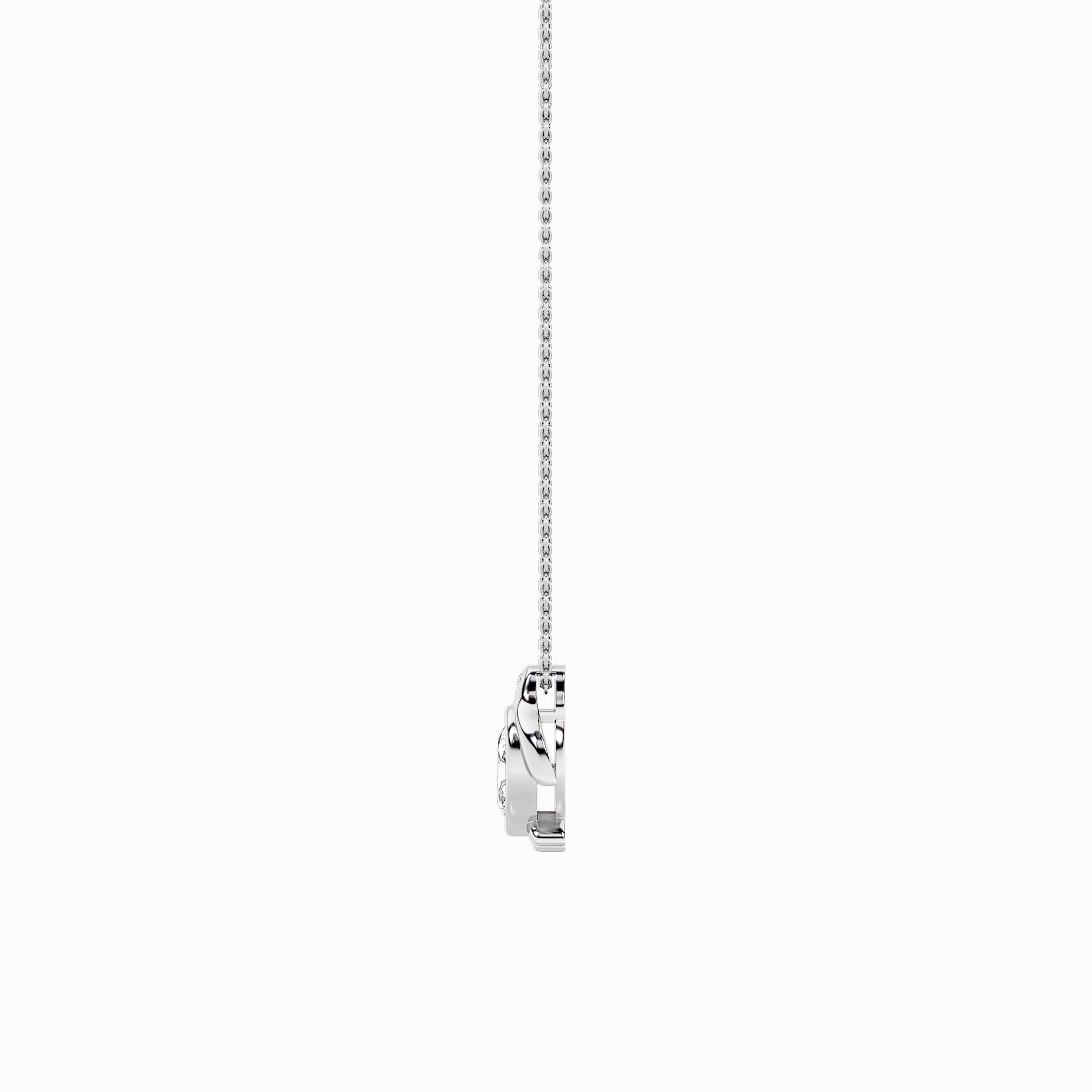 1.0ct Oval Shaped Lab Grown Diamond (F/VS) Pendant in 14K White Gold