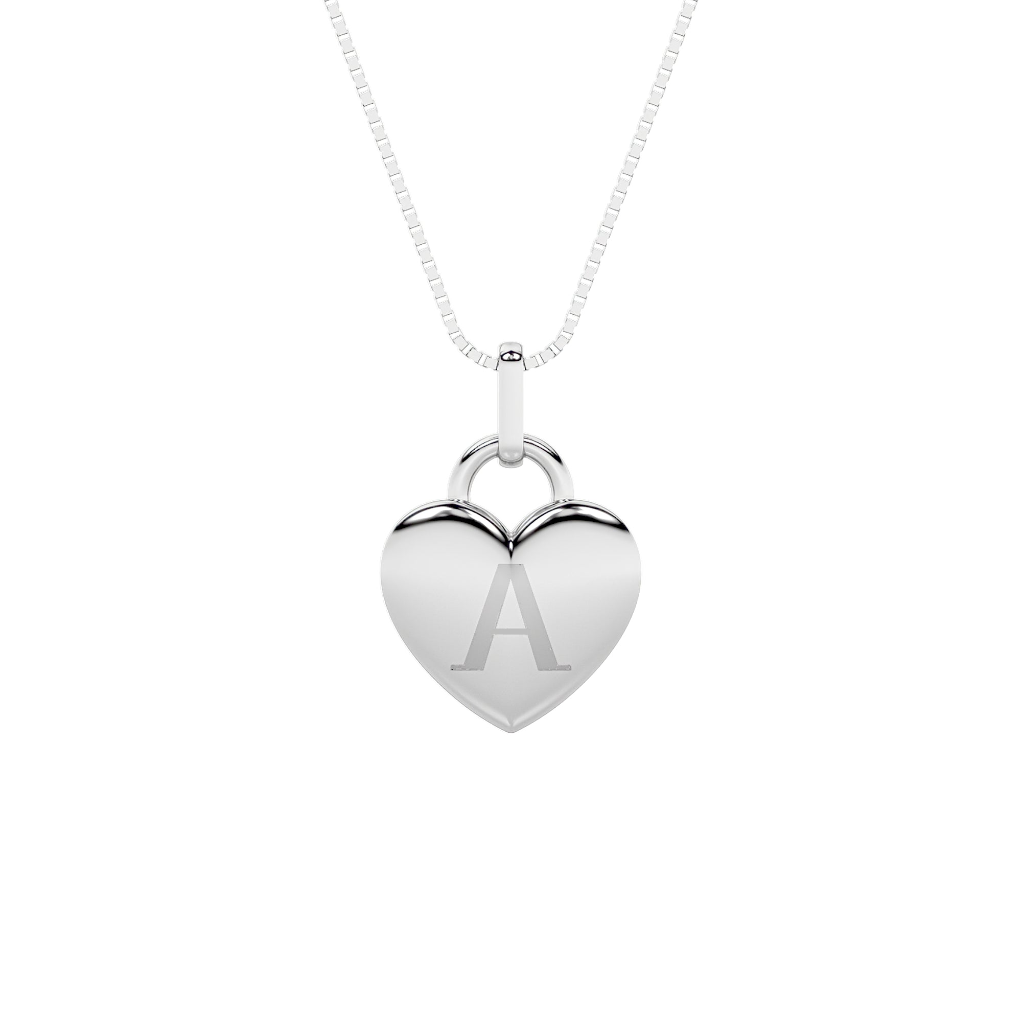 1.0ct Oval Shaped Lab Grown Diamond (F/VS) Heart Pendant in 14K White Gold
