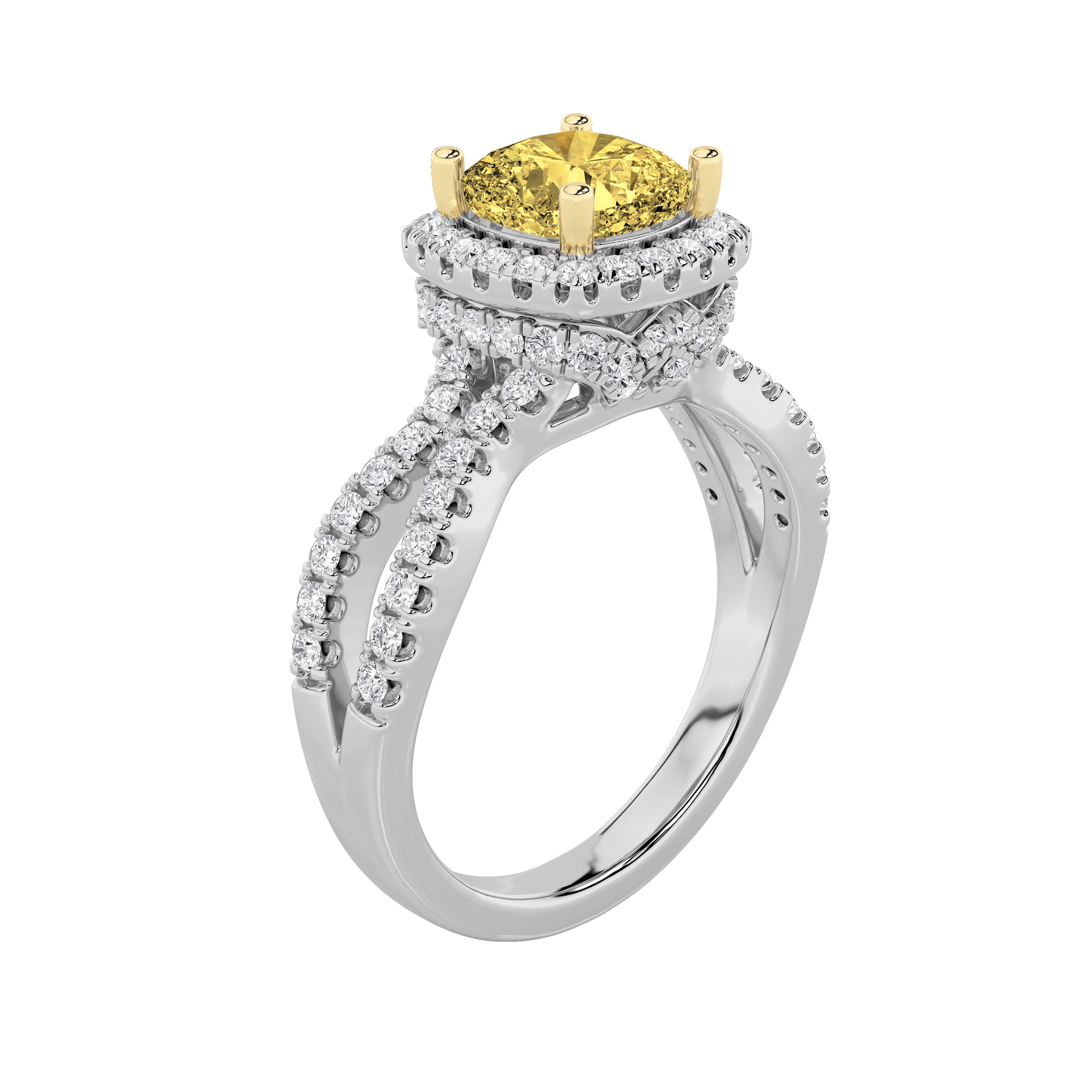 2.25Cttw Elongated Cushion Shaped Lab Grown Diamond (F/VS) Ring in 14K Gold