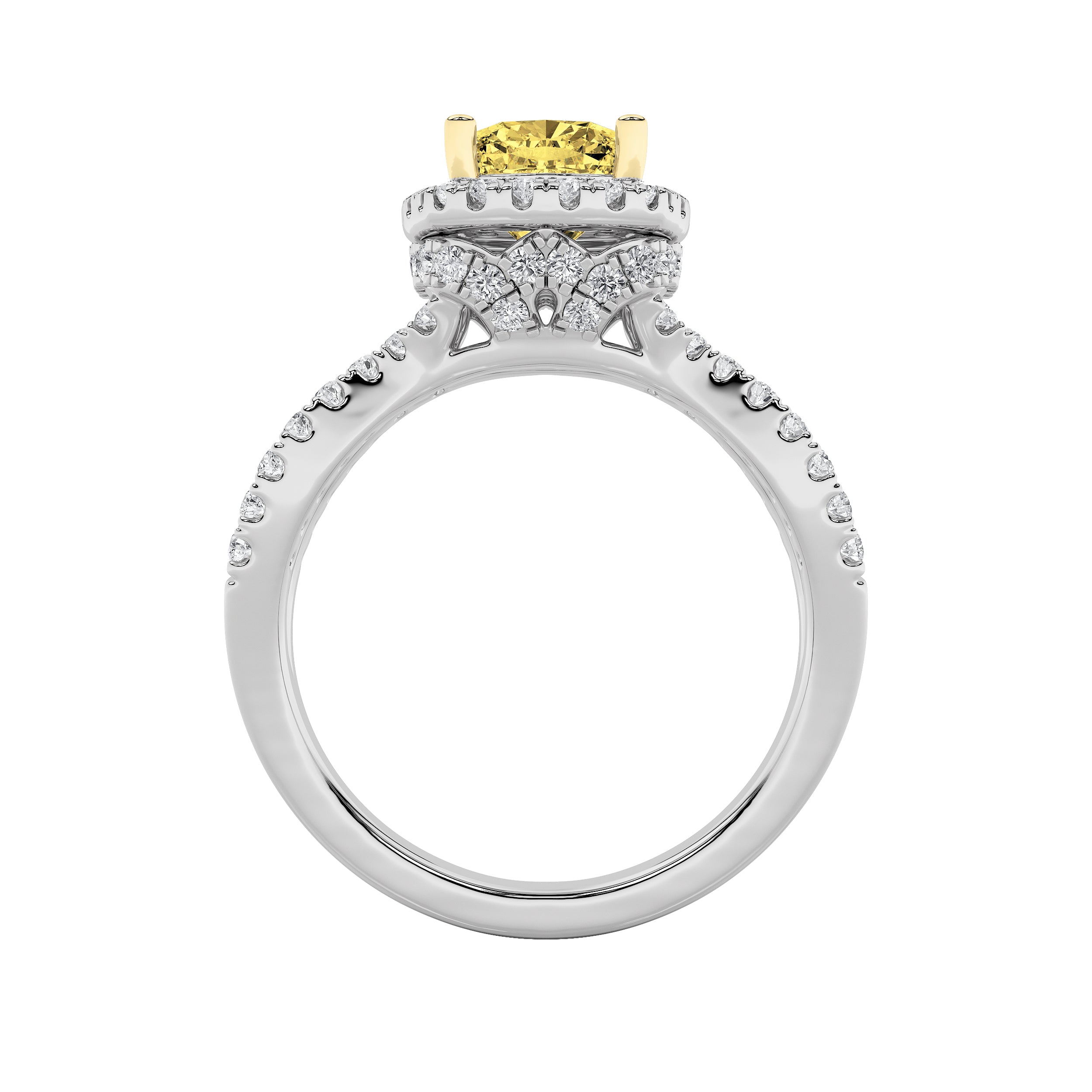 2.25Cttw Elongated Cushion Shaped Lab Grown Diamond (F/VS) Ring in 14K Gold