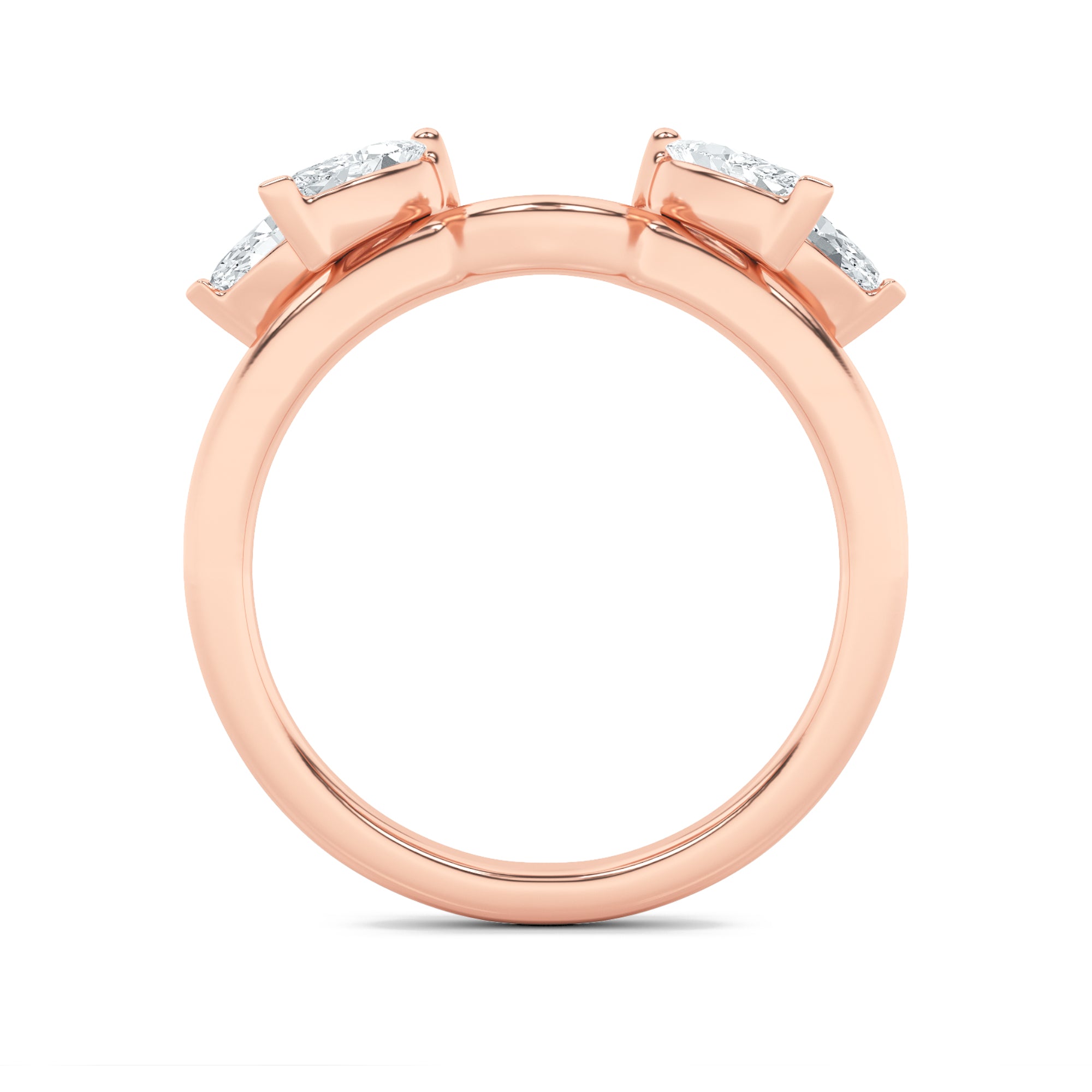1Cttw Marquise Shaped Lab Grown Diamond (F/VVS) Wrap Ring in 14K Gold