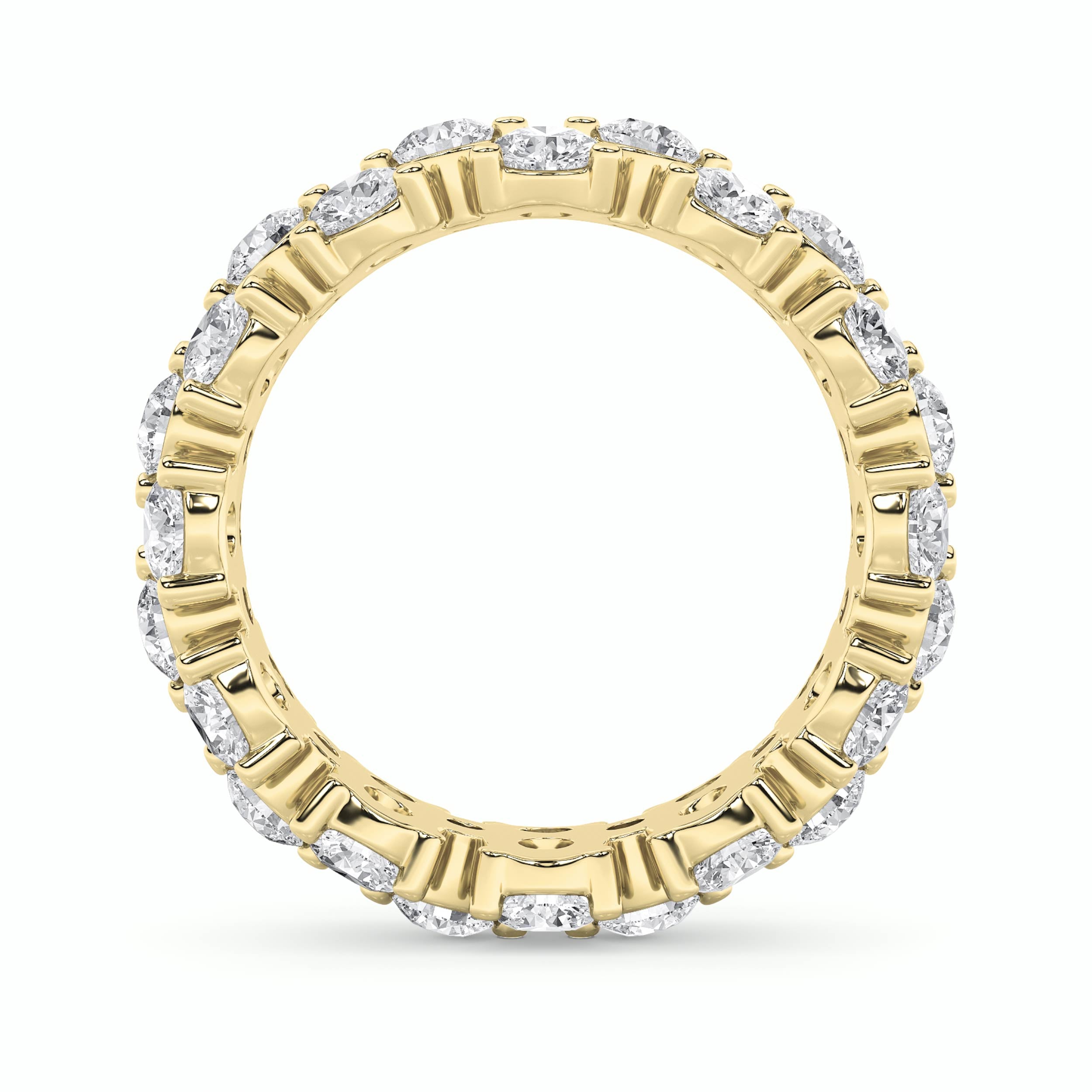 5Cttw Round Shaped Lab Grown Diamond (F/VS) Eternity Band Ring in 14K Gold